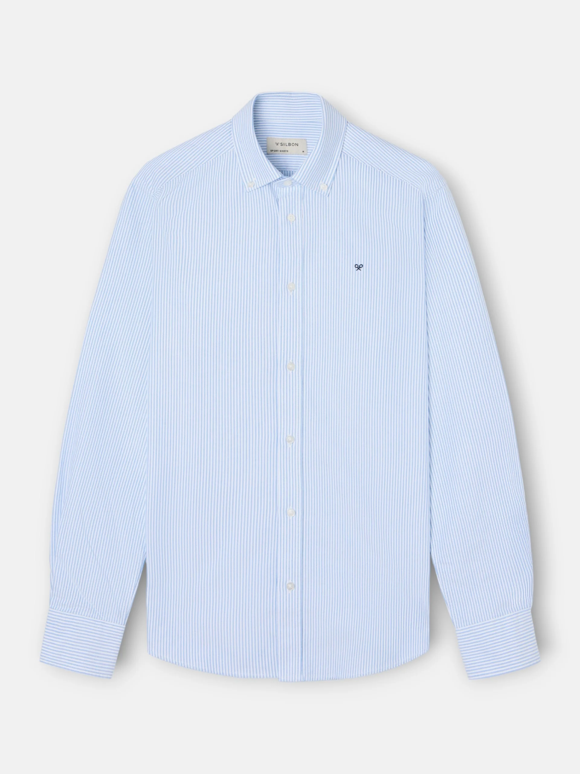 Camisa sport oxford rayas azul - Image 6