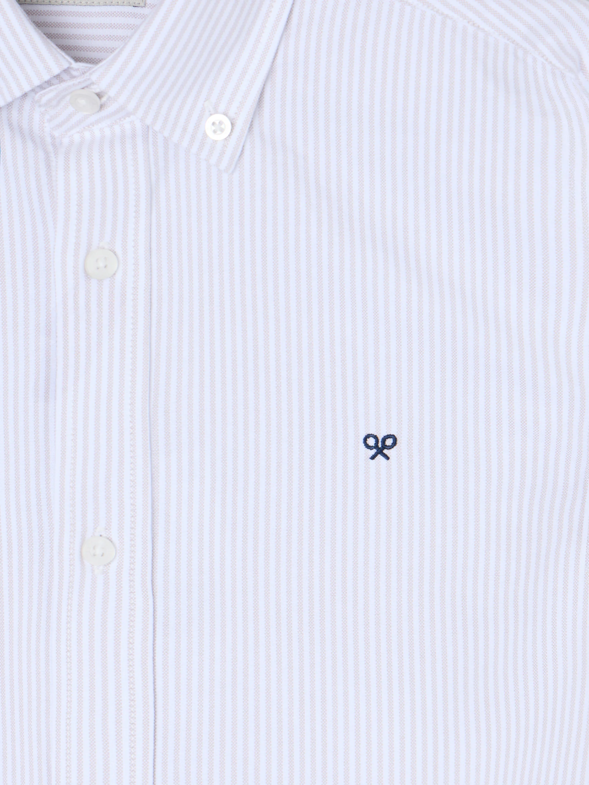 Camisa sport oxford rayas beige - Image 2