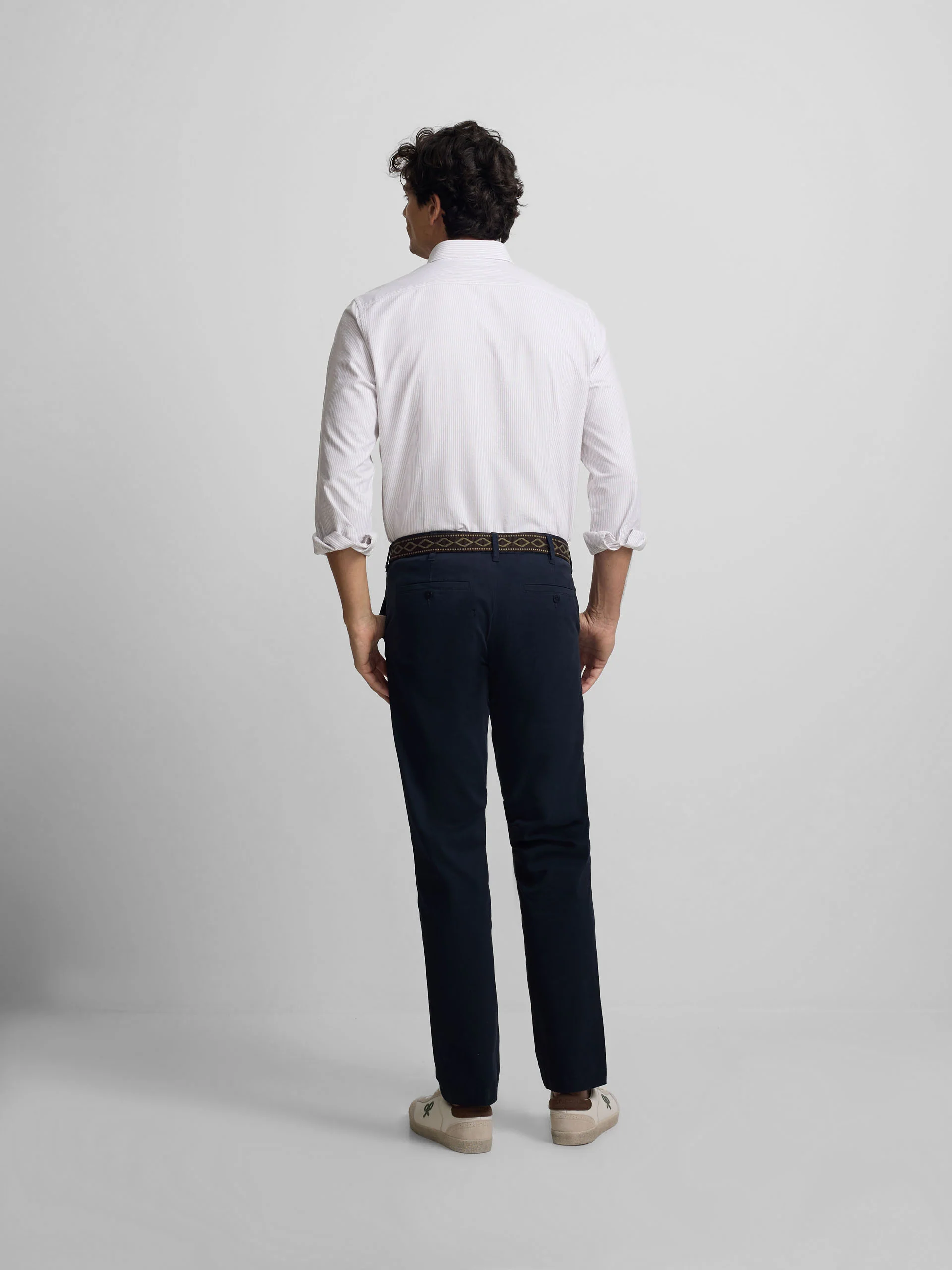 Camisa sport oxford rayas beige - Image 6
