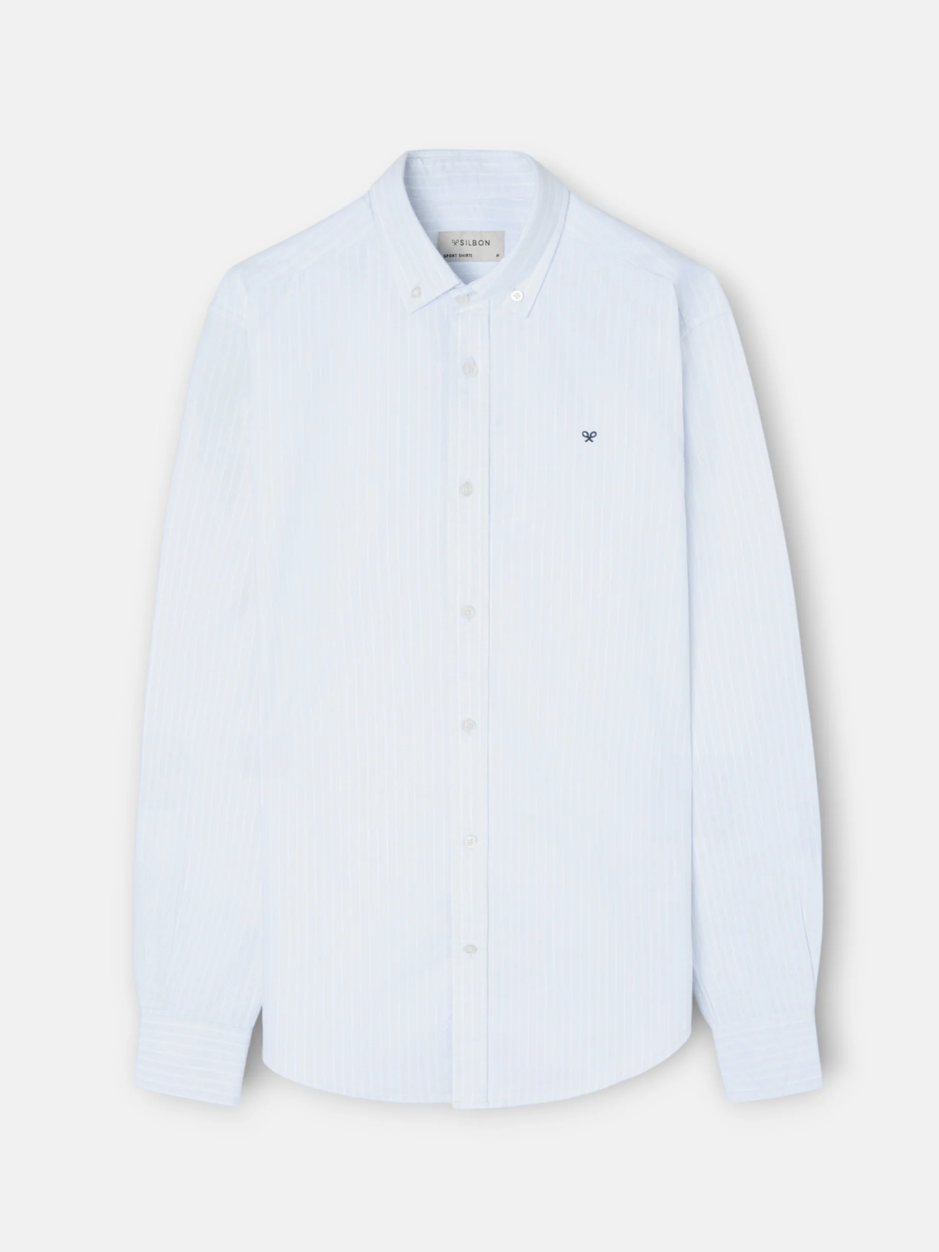 Camisa sport oxford rayas blancas celeste - Image 5