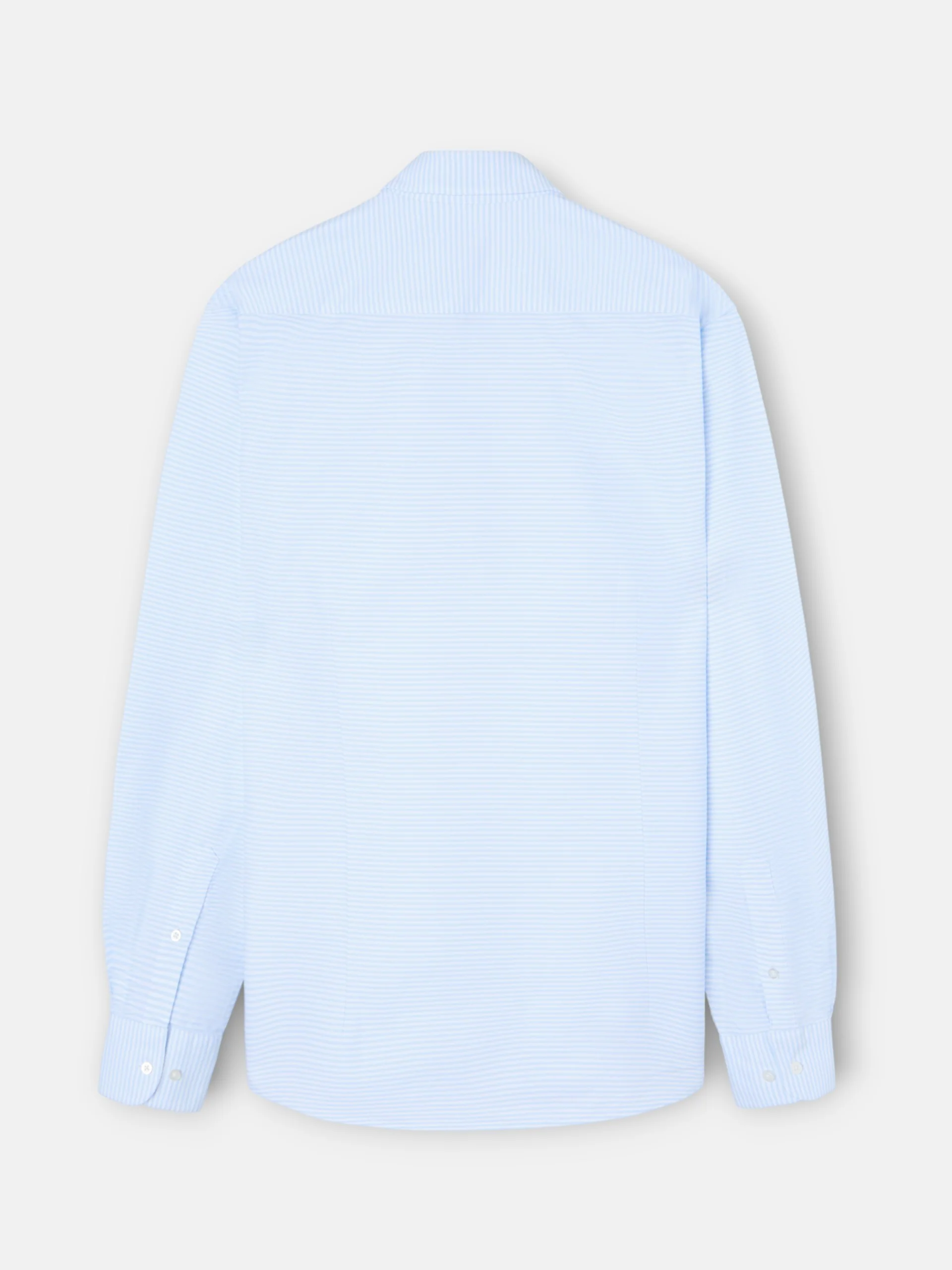 Camisa sport oxford rayas horizontales celeste - Image 6