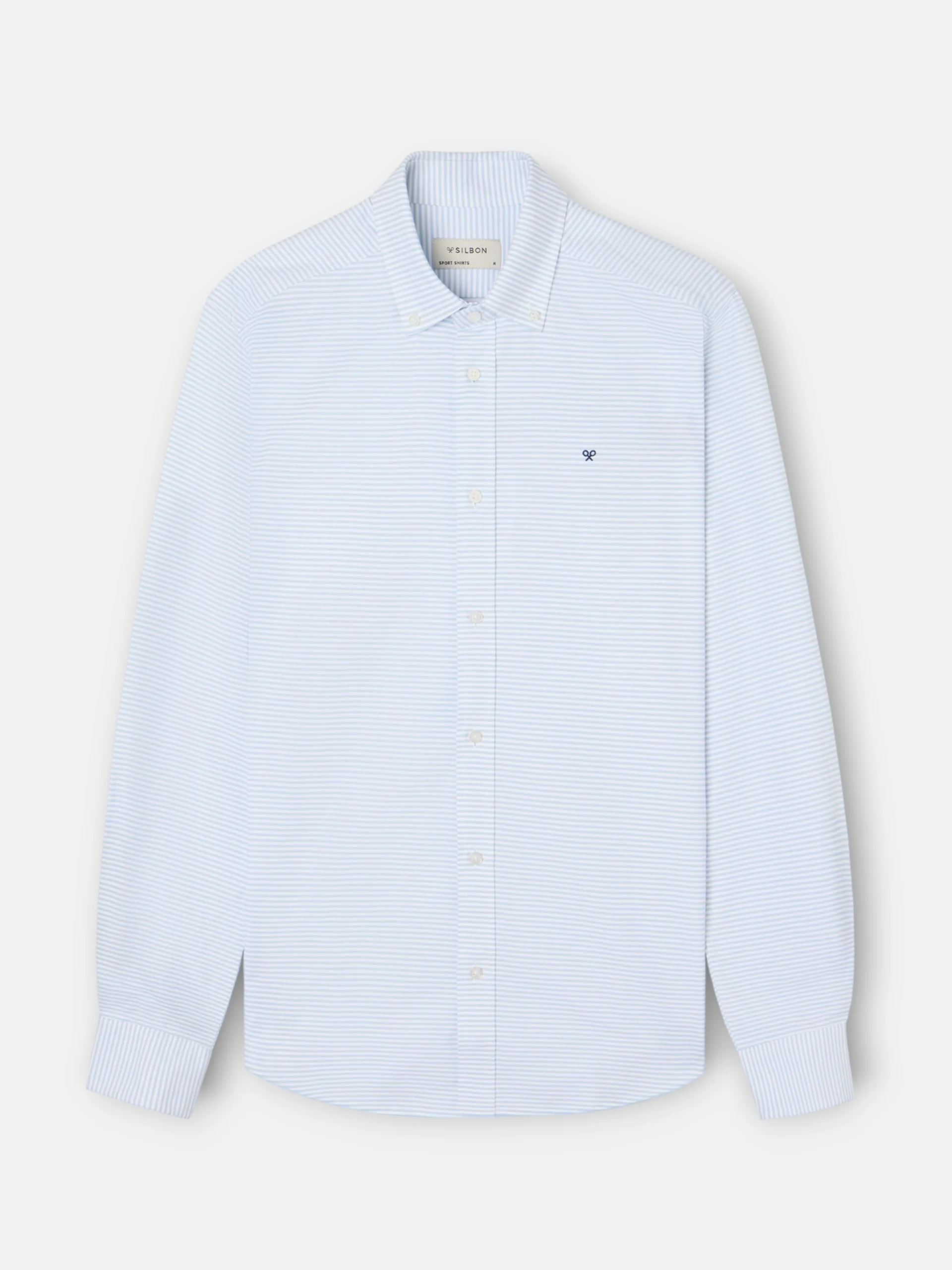 Camisa sport oxford rayas horizontales verdes - Image 6