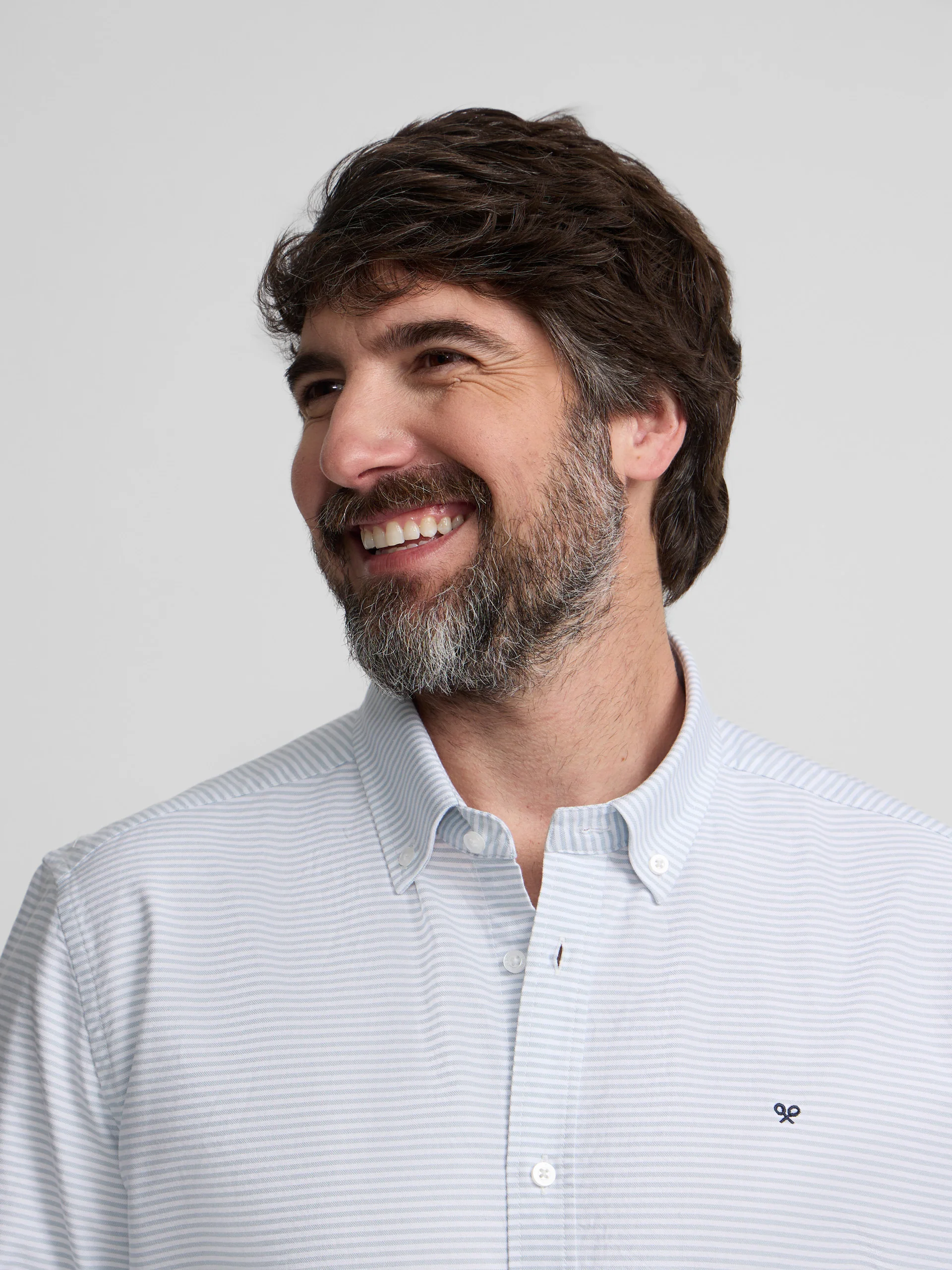Camisa sport oxford rayas horizontales verdes - Image 8