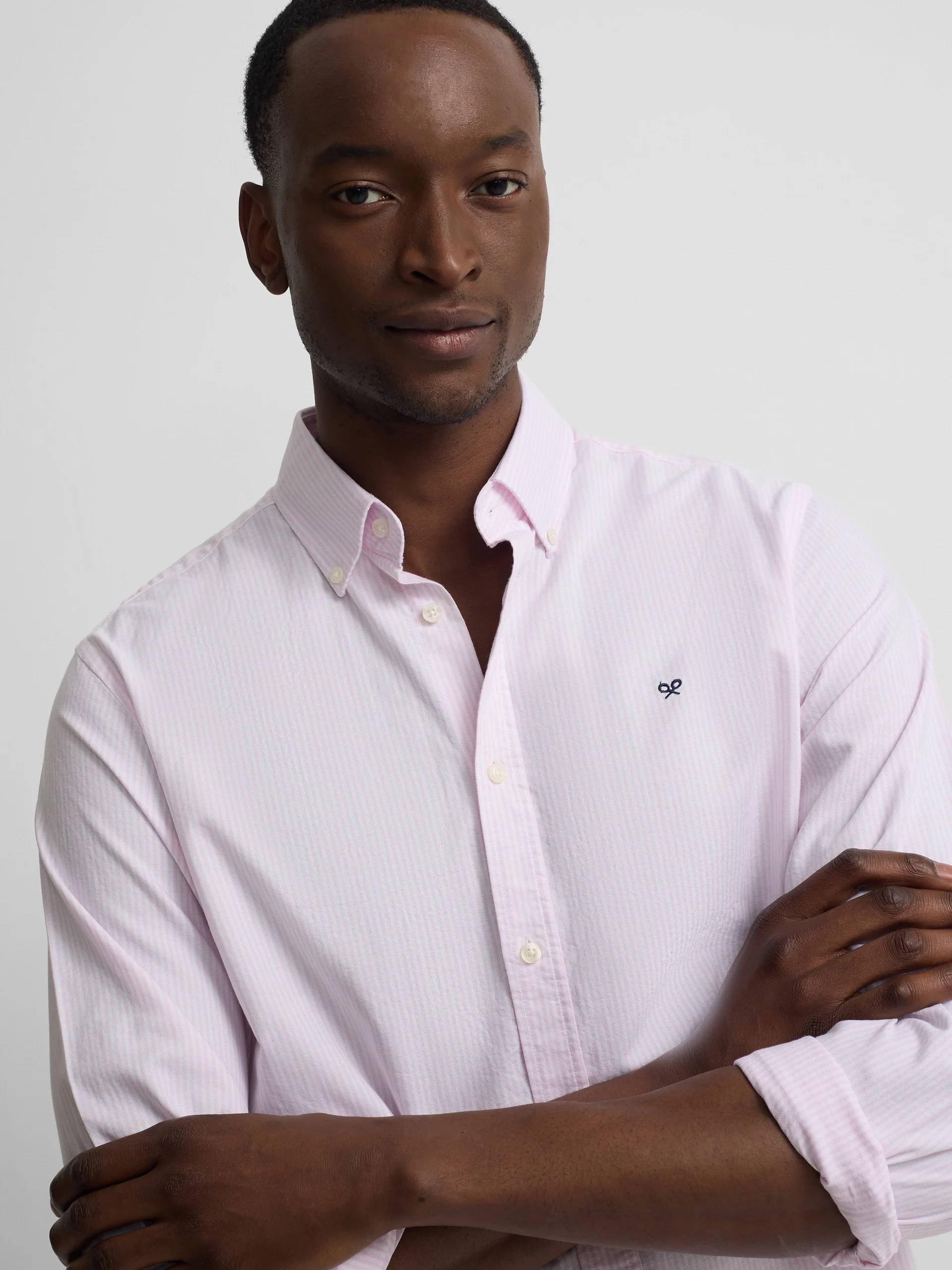 Camisa sport oxford rayas rosa - Image 7