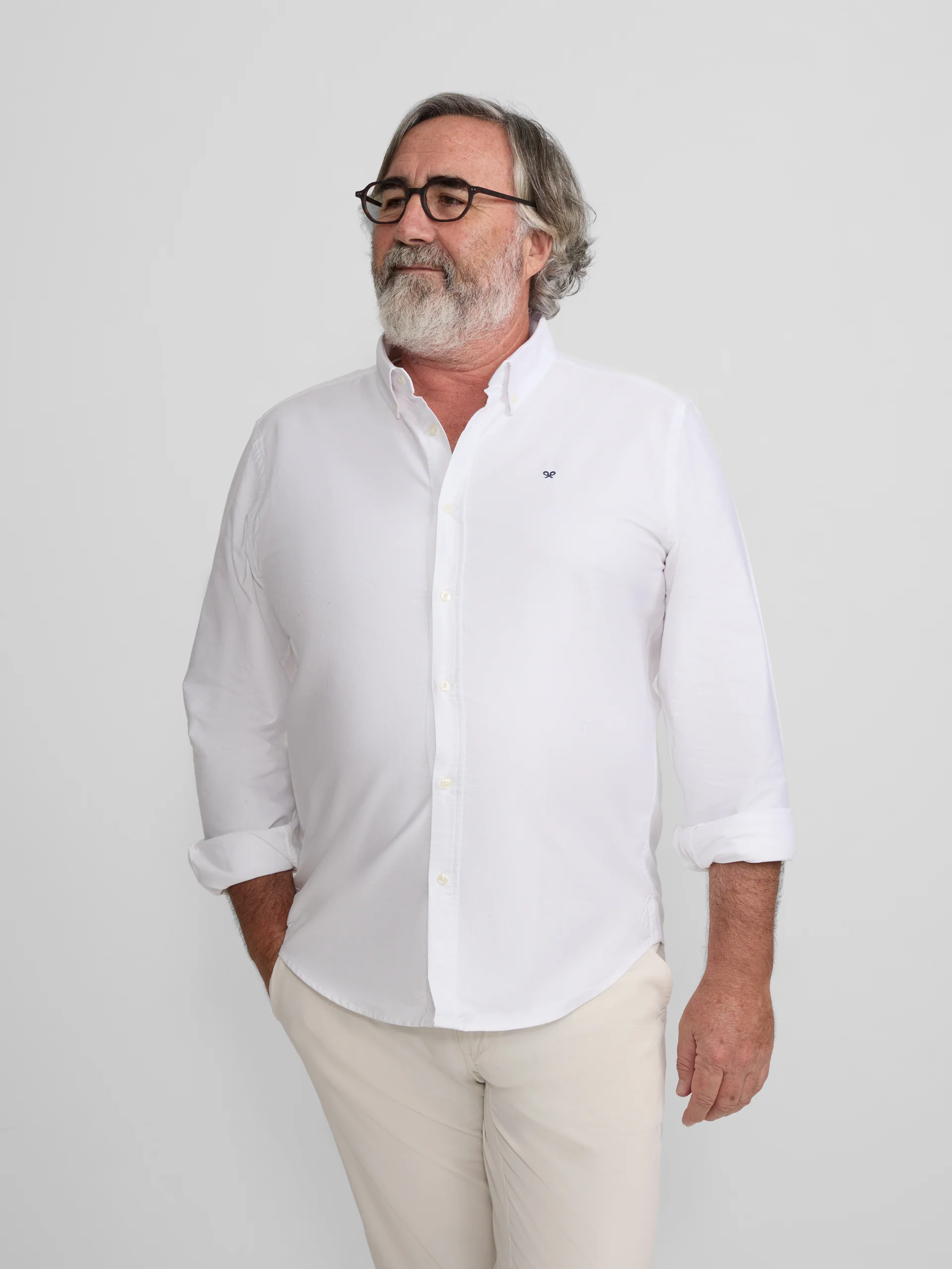 Camisa sport oxford regular fit blanca - Image 5