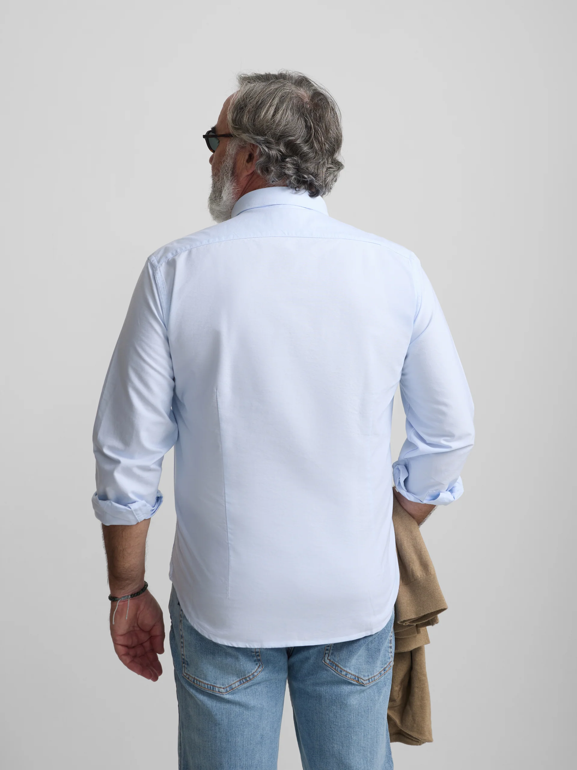 Camisa sport oxford regular fit celeste - Image 11