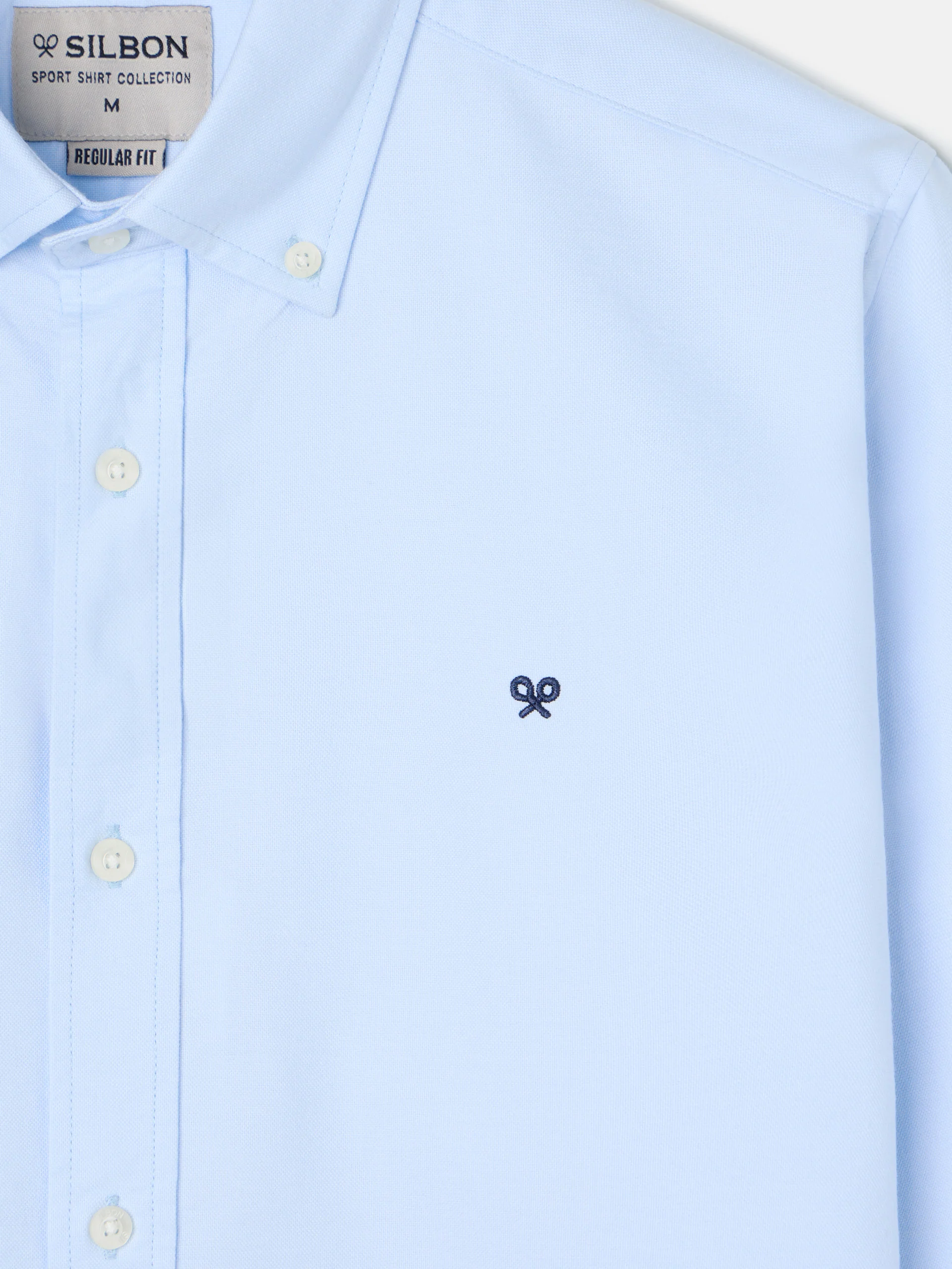 Camisa sport oxford regular fit celeste - Image 2