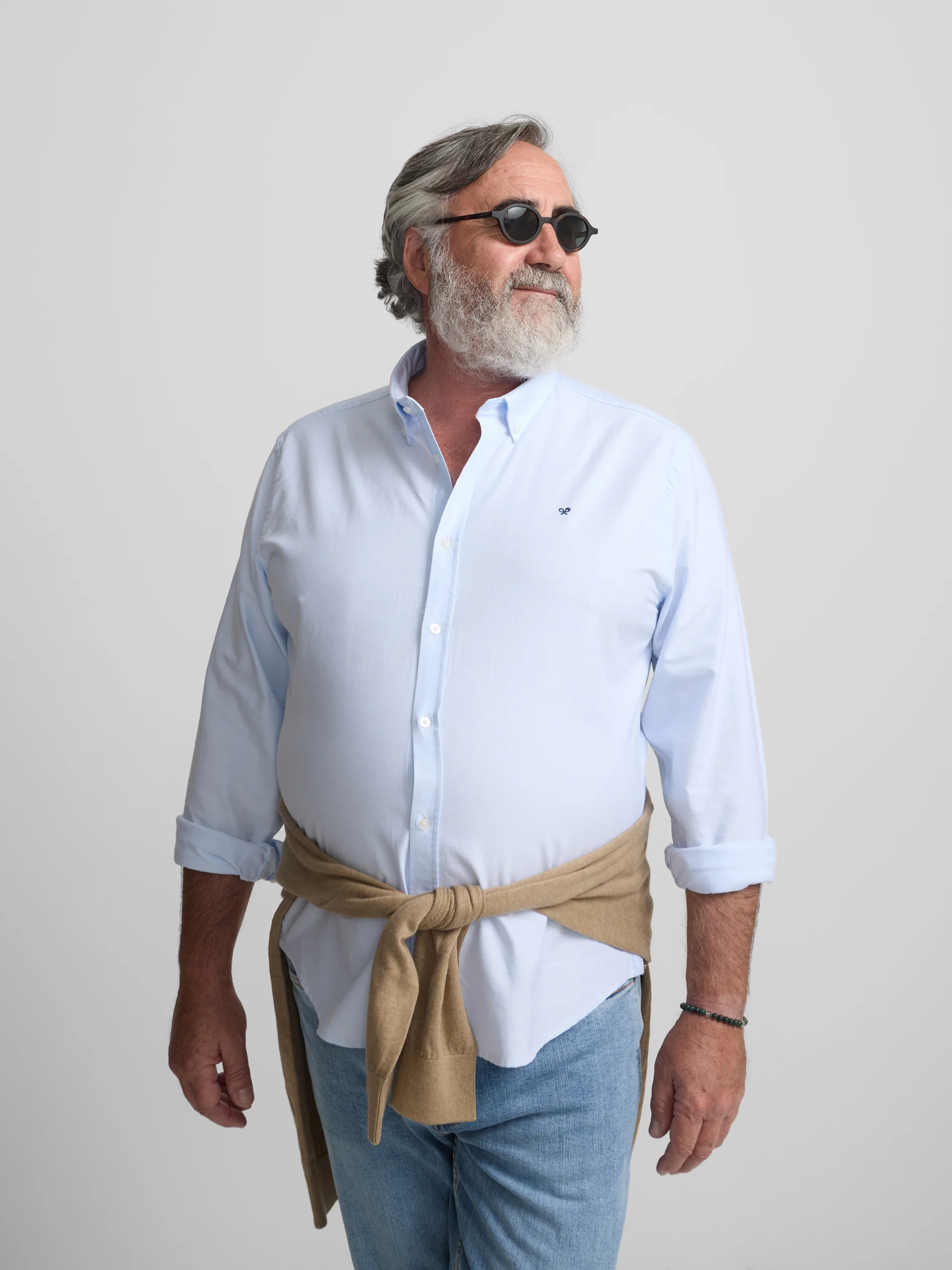 Camisa sport oxford regular fit celeste - Image 5