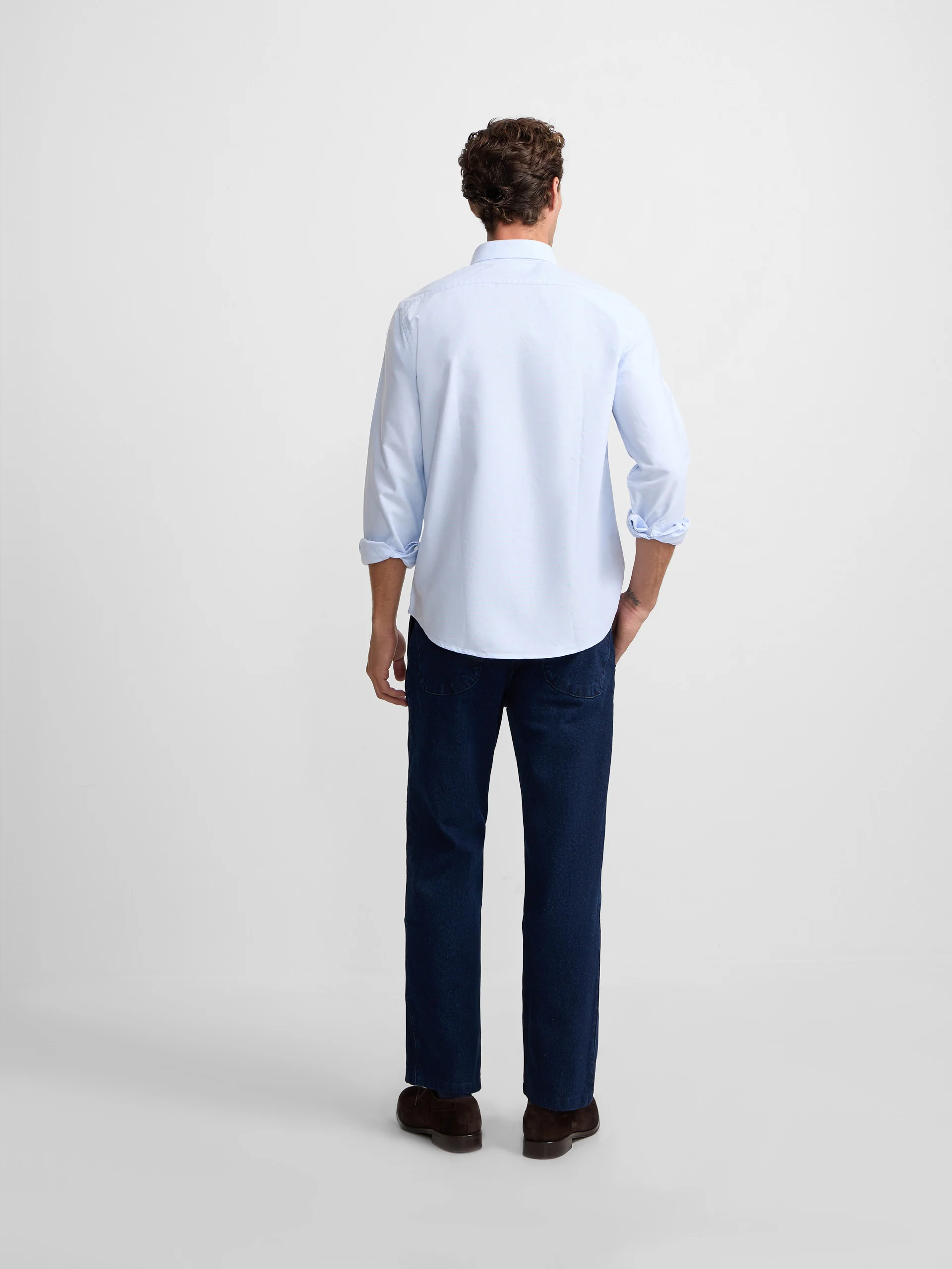 Camisa sport oxford regular fit celeste - Image 7