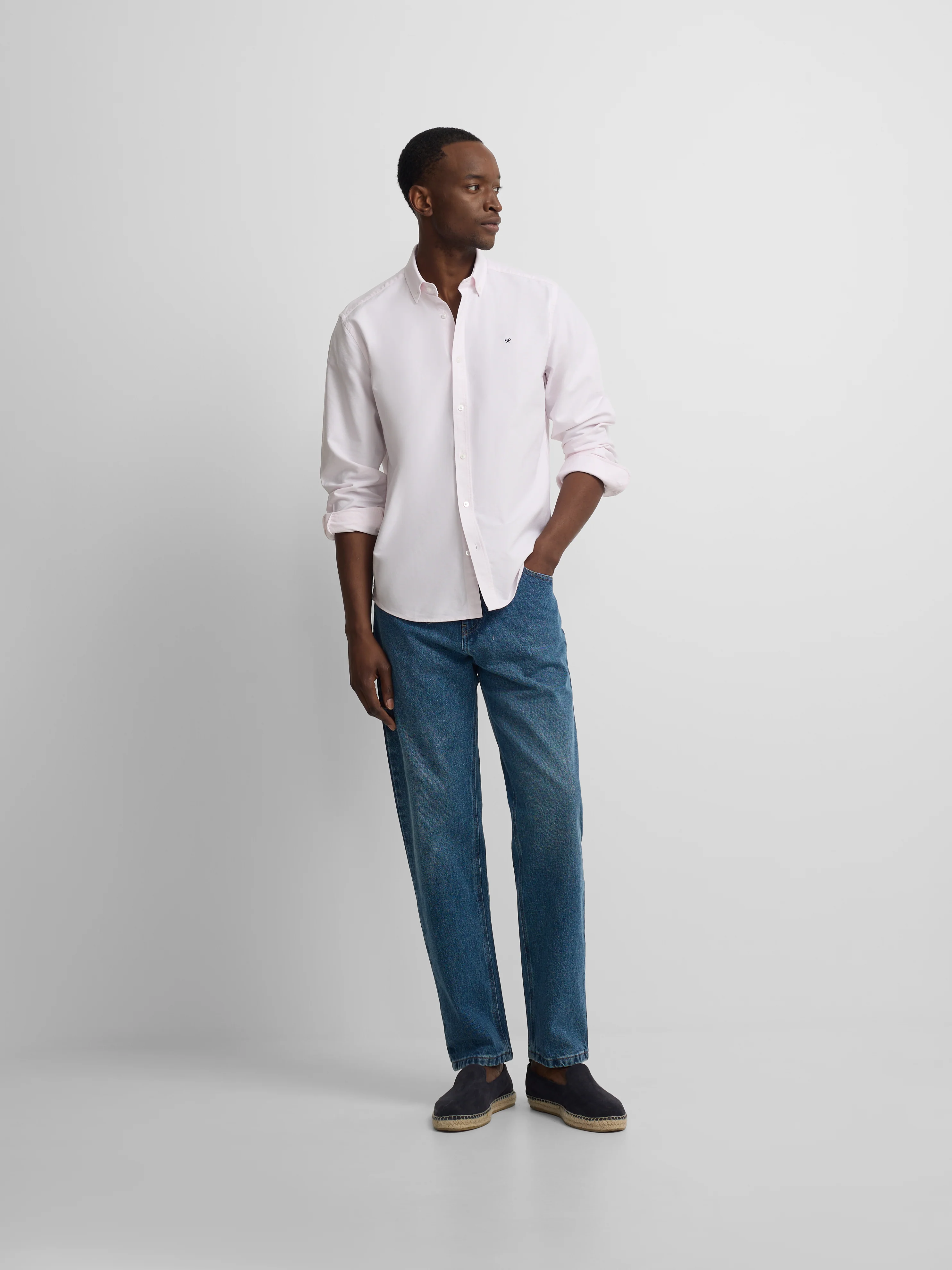 Camisa sport oxford rosa - Image 6