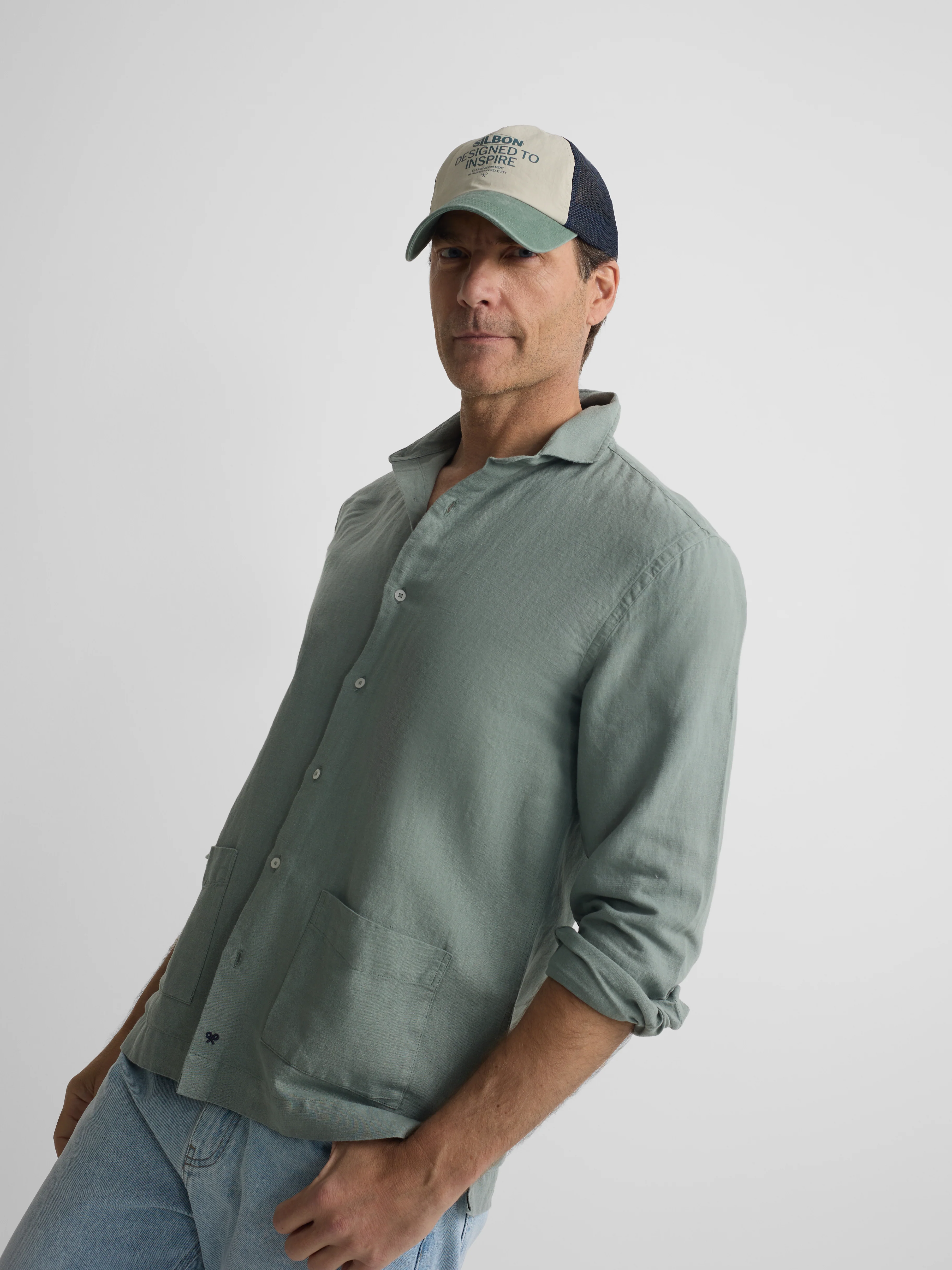 Camisa sport pockets verde medio - Image 4
