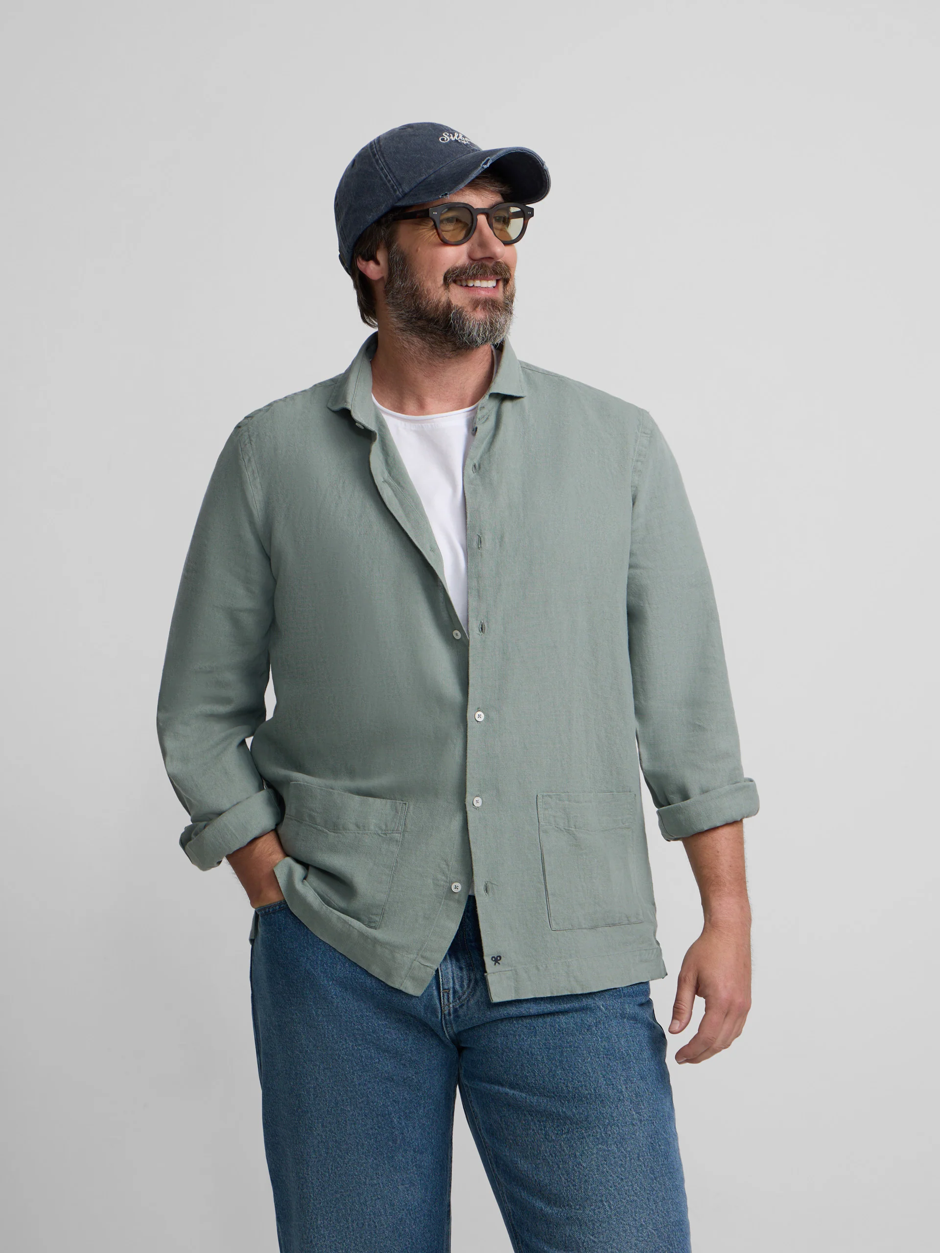 Camisa sport pockets verde medio - Image 5