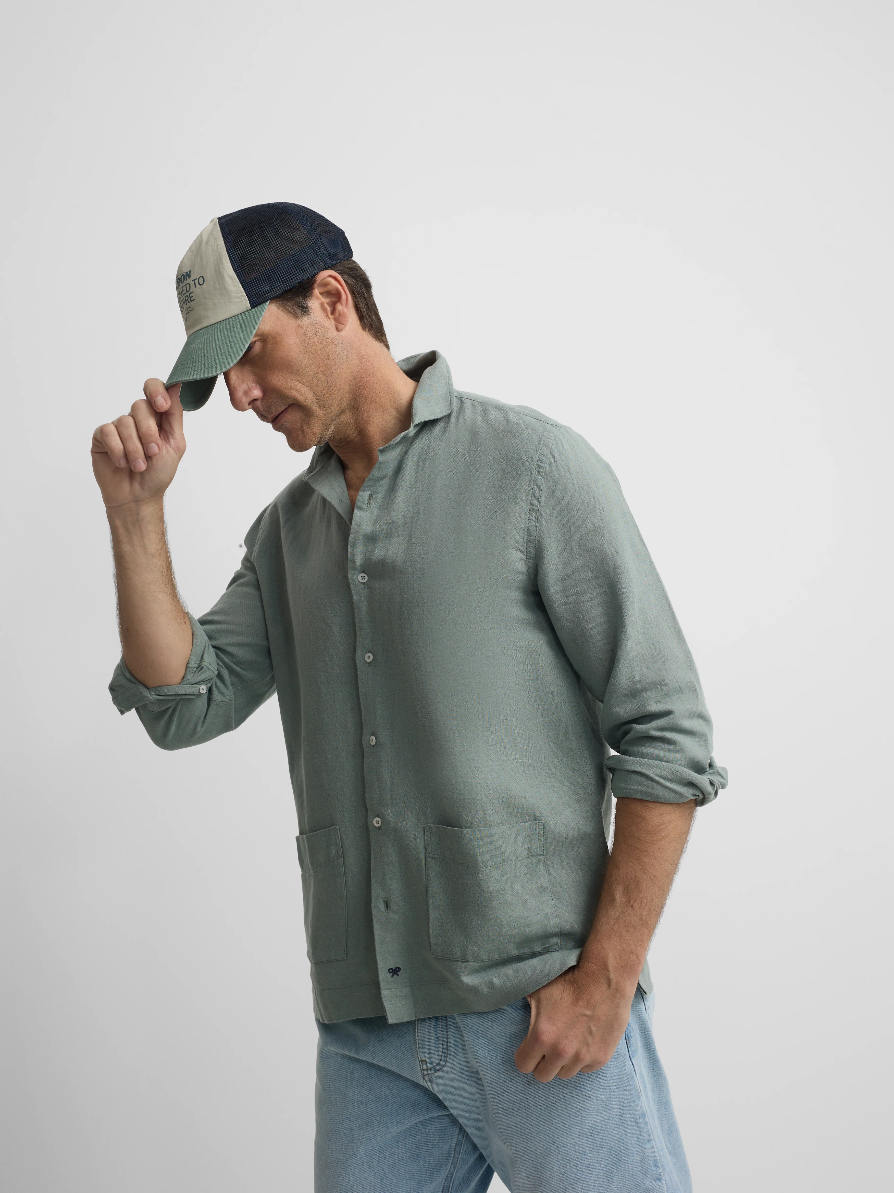 Camisa sport pockets verde medio - Image 6