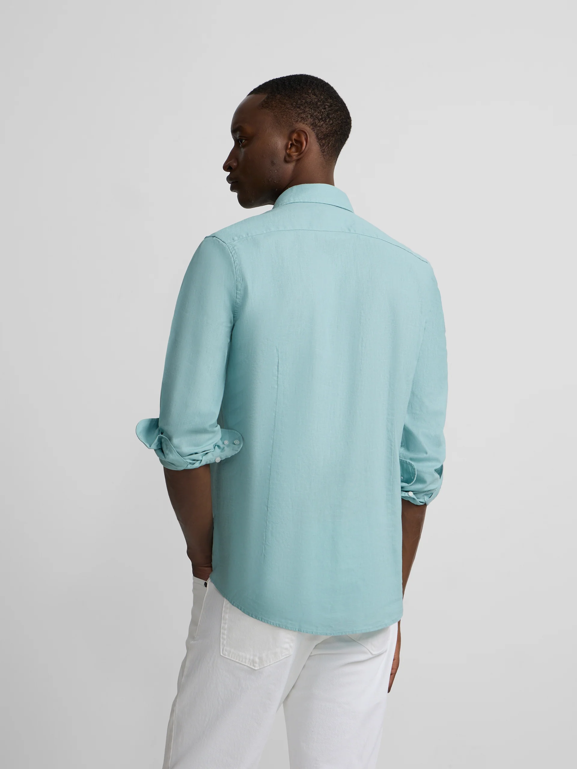 Camisa sport summer lino aguamarina - Image 7