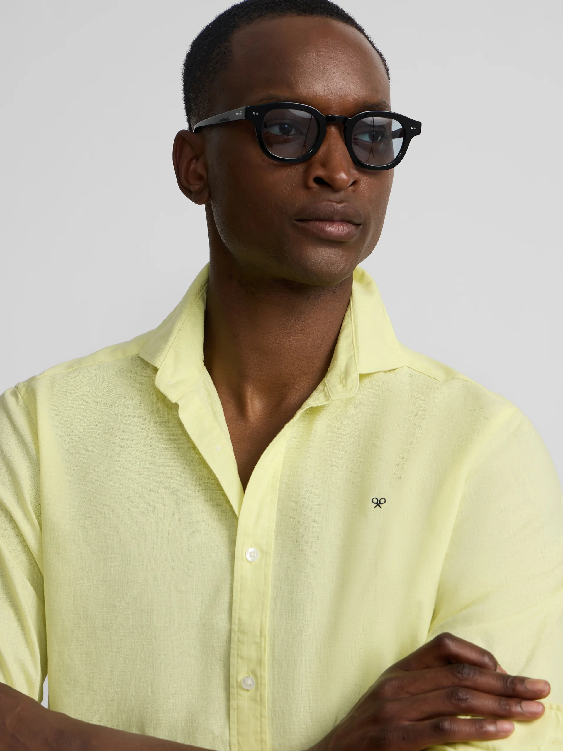 Camisa sport summer lino amarillo - Image 3