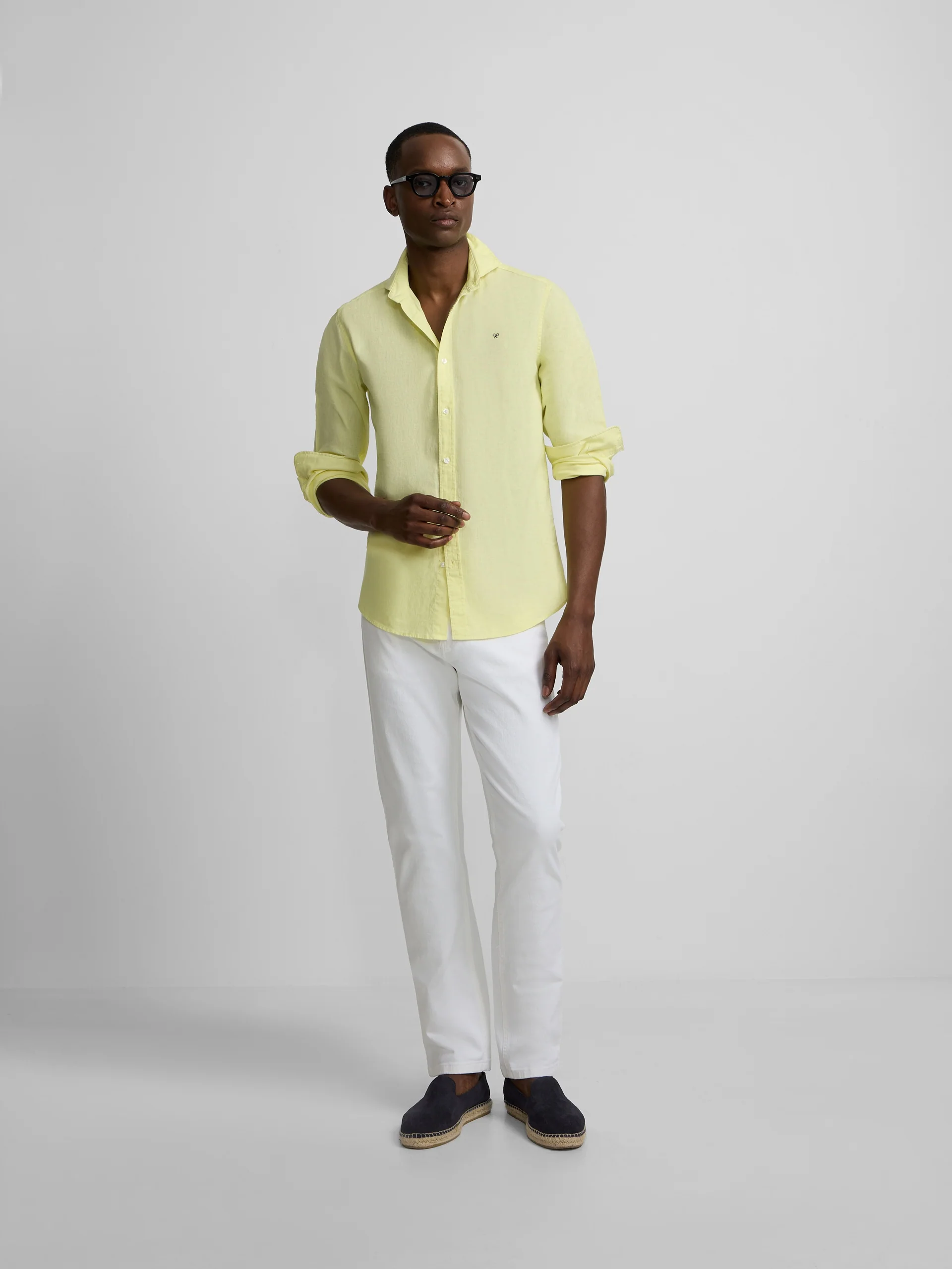 Camisa sport summer lino amarillo - Image 4