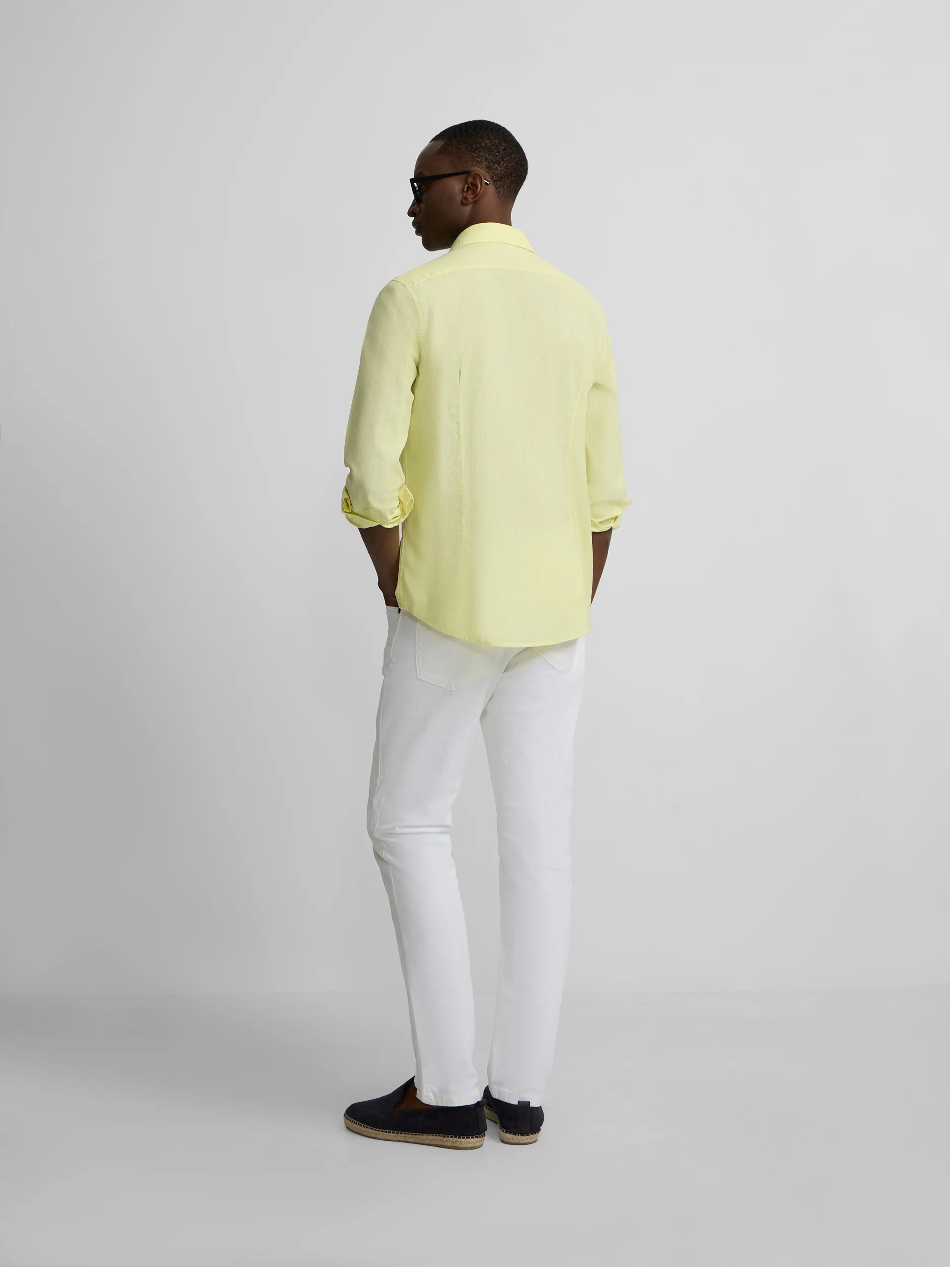 Camisa sport summer lino amarillo - Image 7
