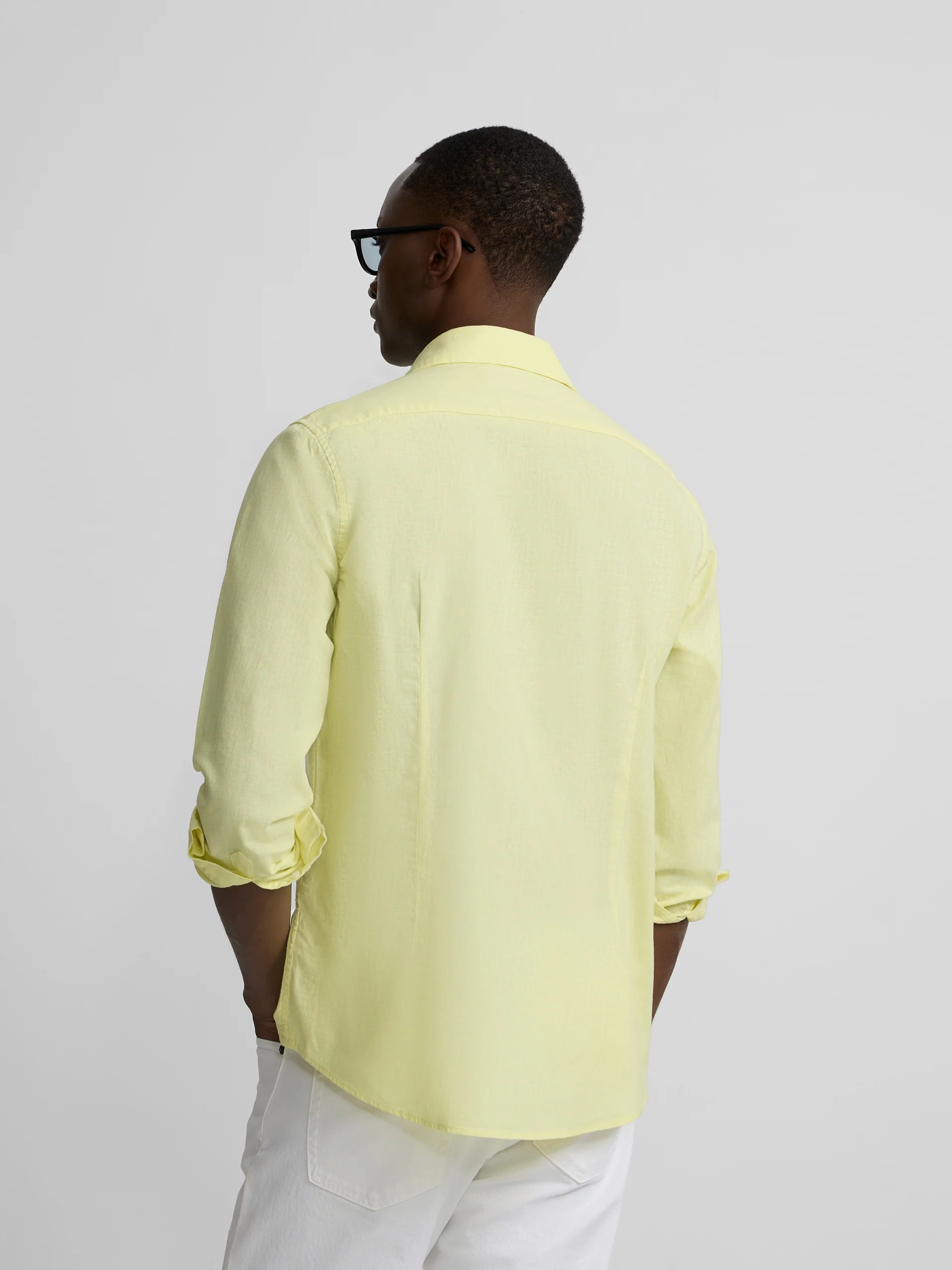 Camisa sport summer lino amarillo - Image 8