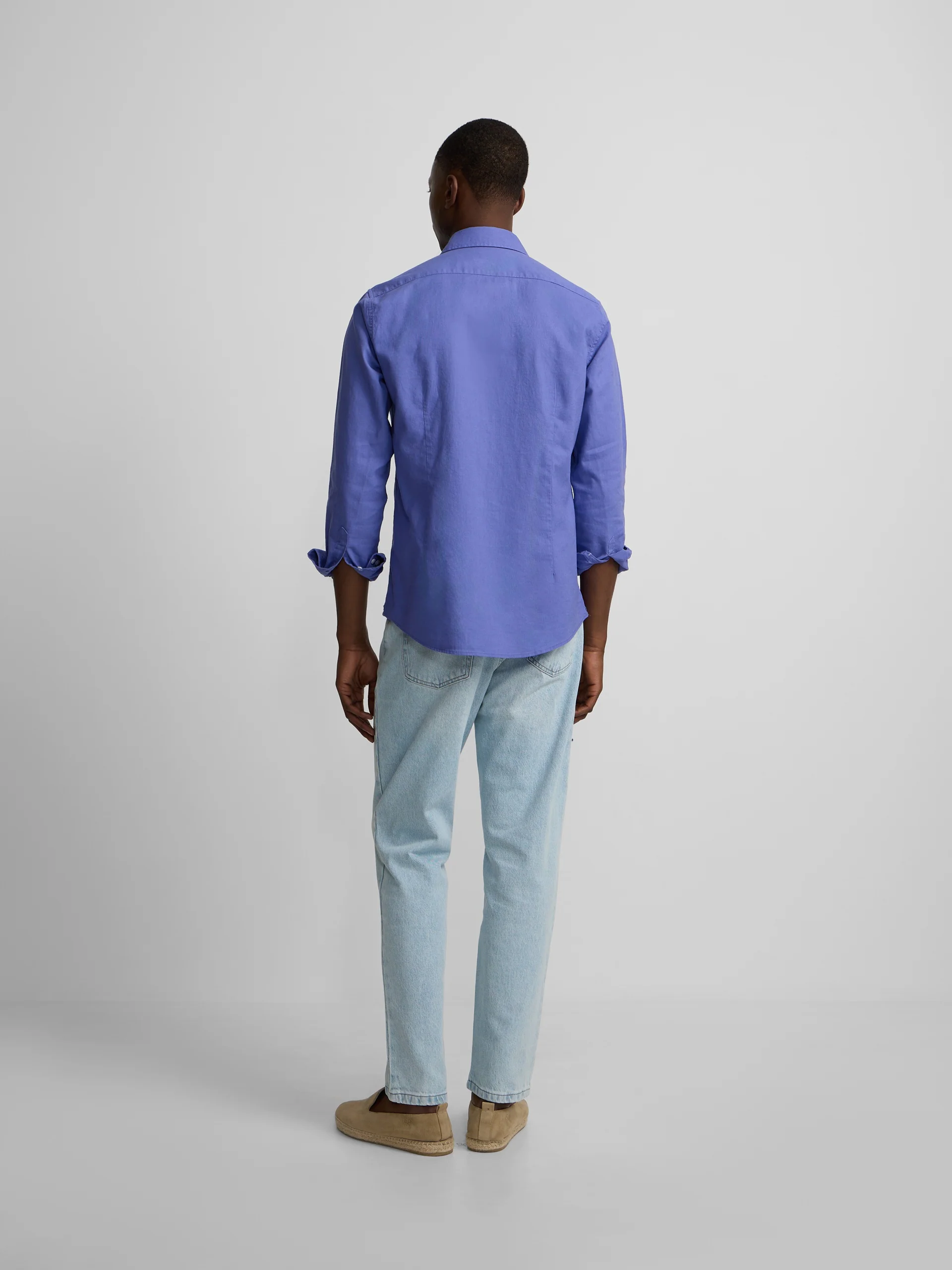 Camisa sport summer lino azul - Image 7