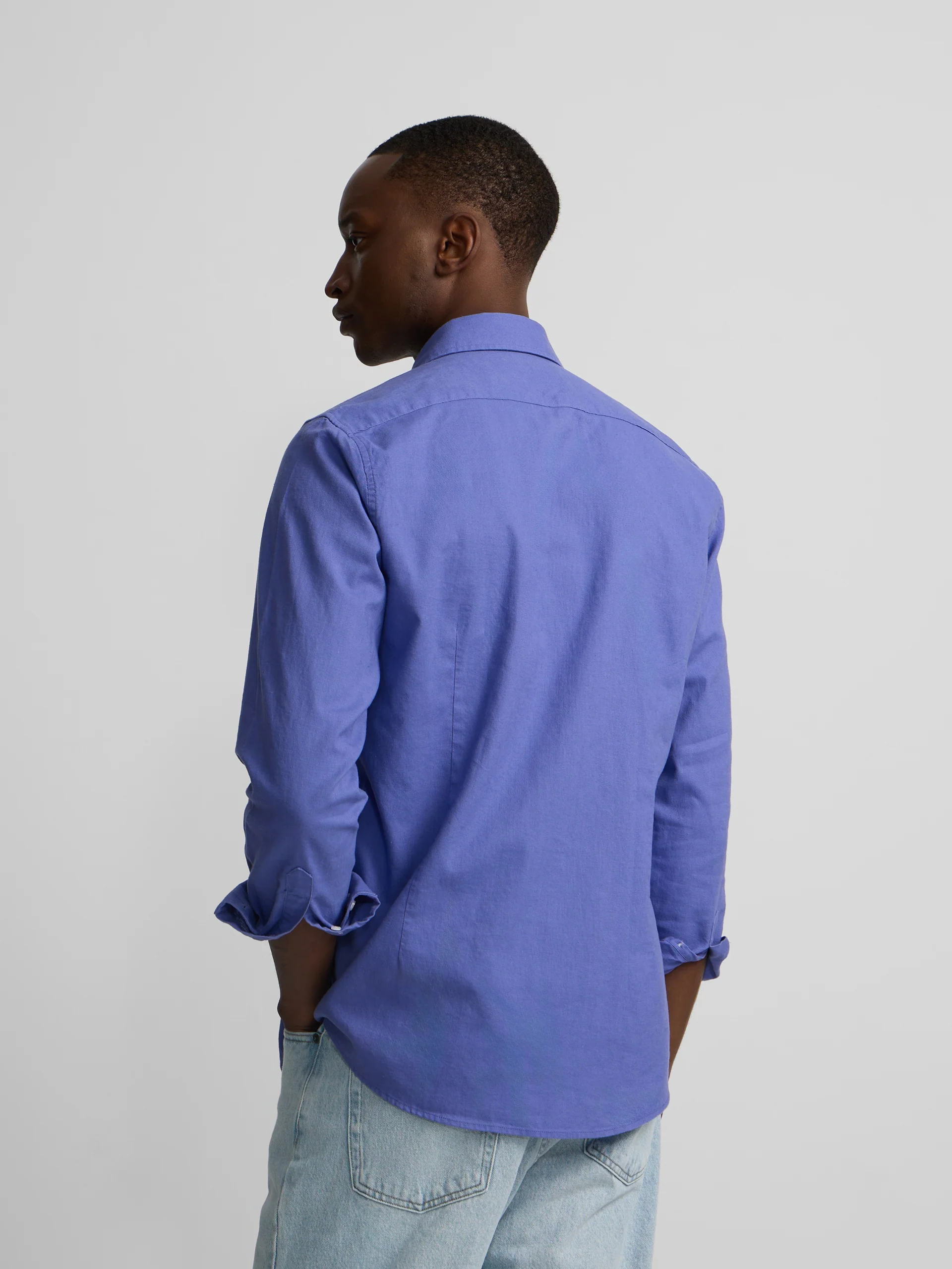 Camisa sport summer lino azul - Image 8
