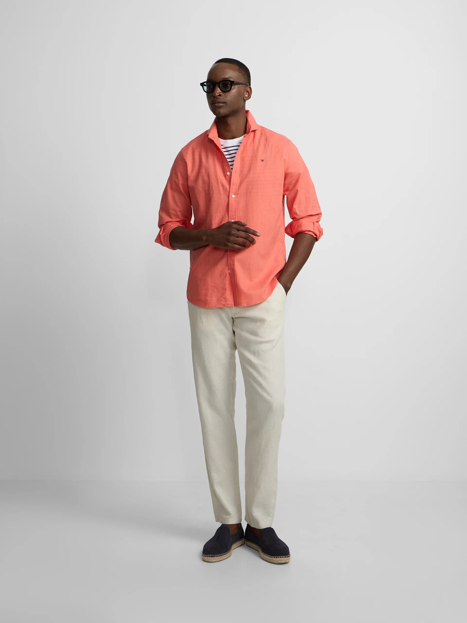 Camisa sport summer lino coral - Image 3