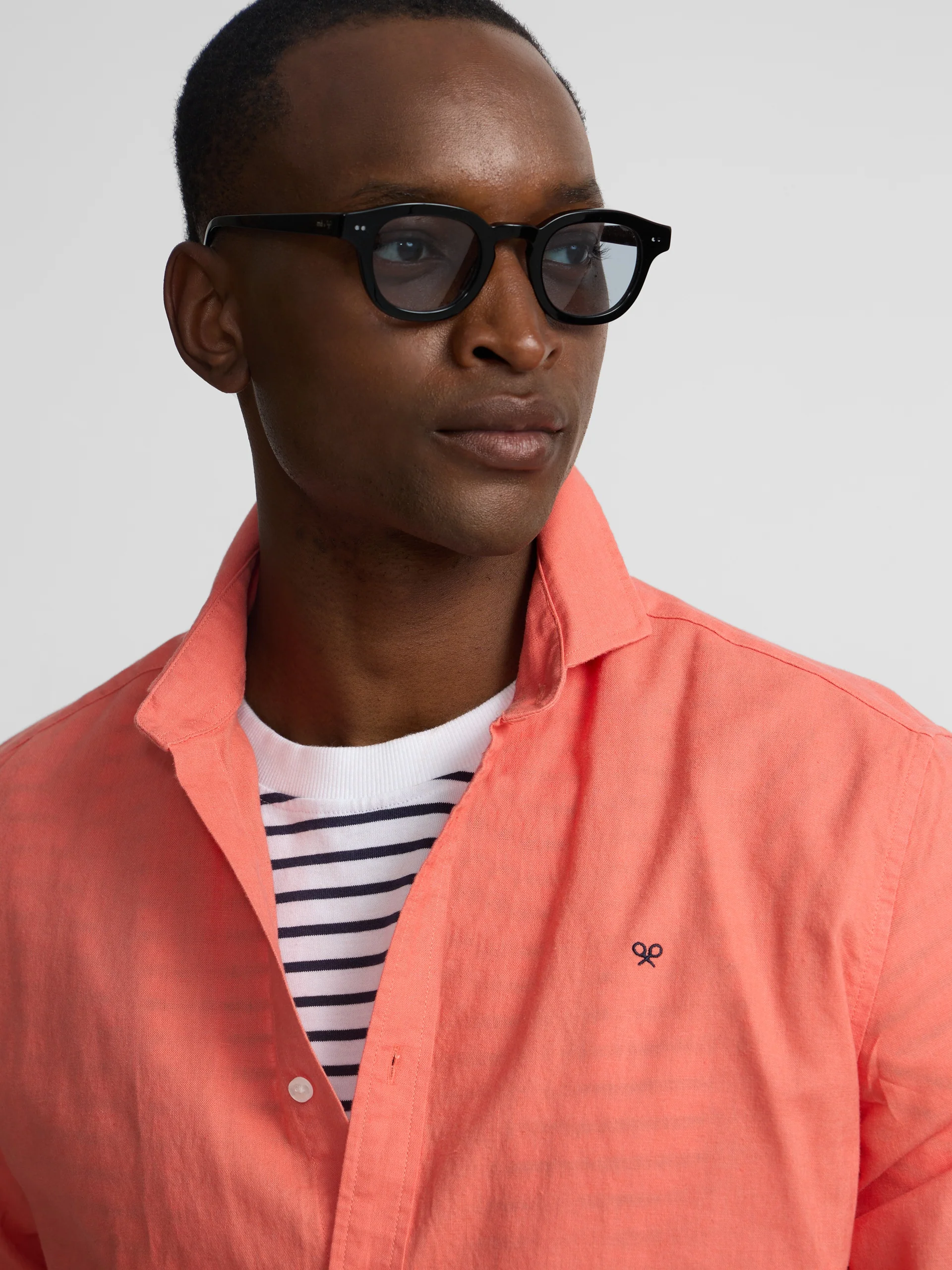 Camisa sport summer lino coral - Image 4