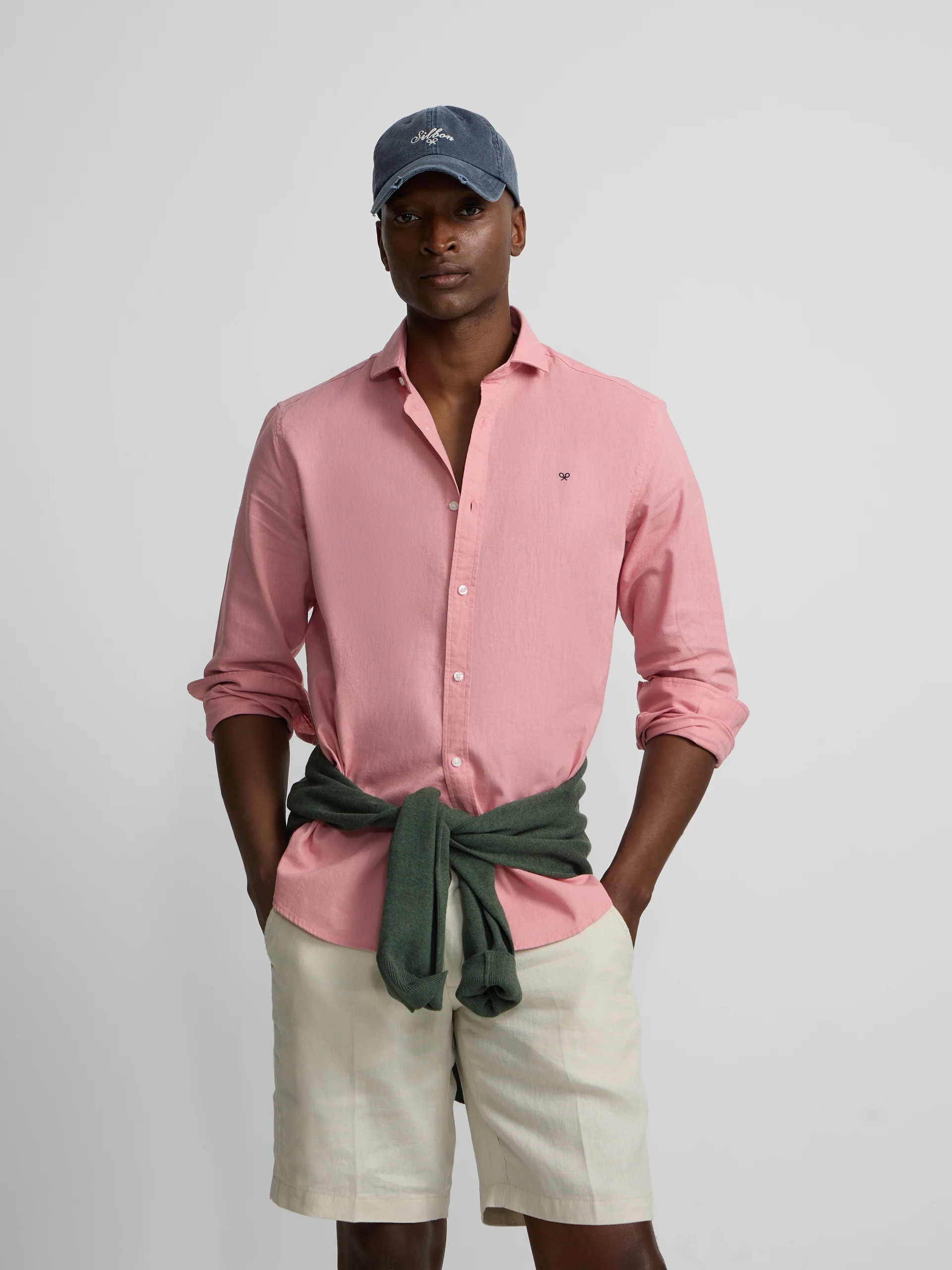 Camisa sport summer lino rosa