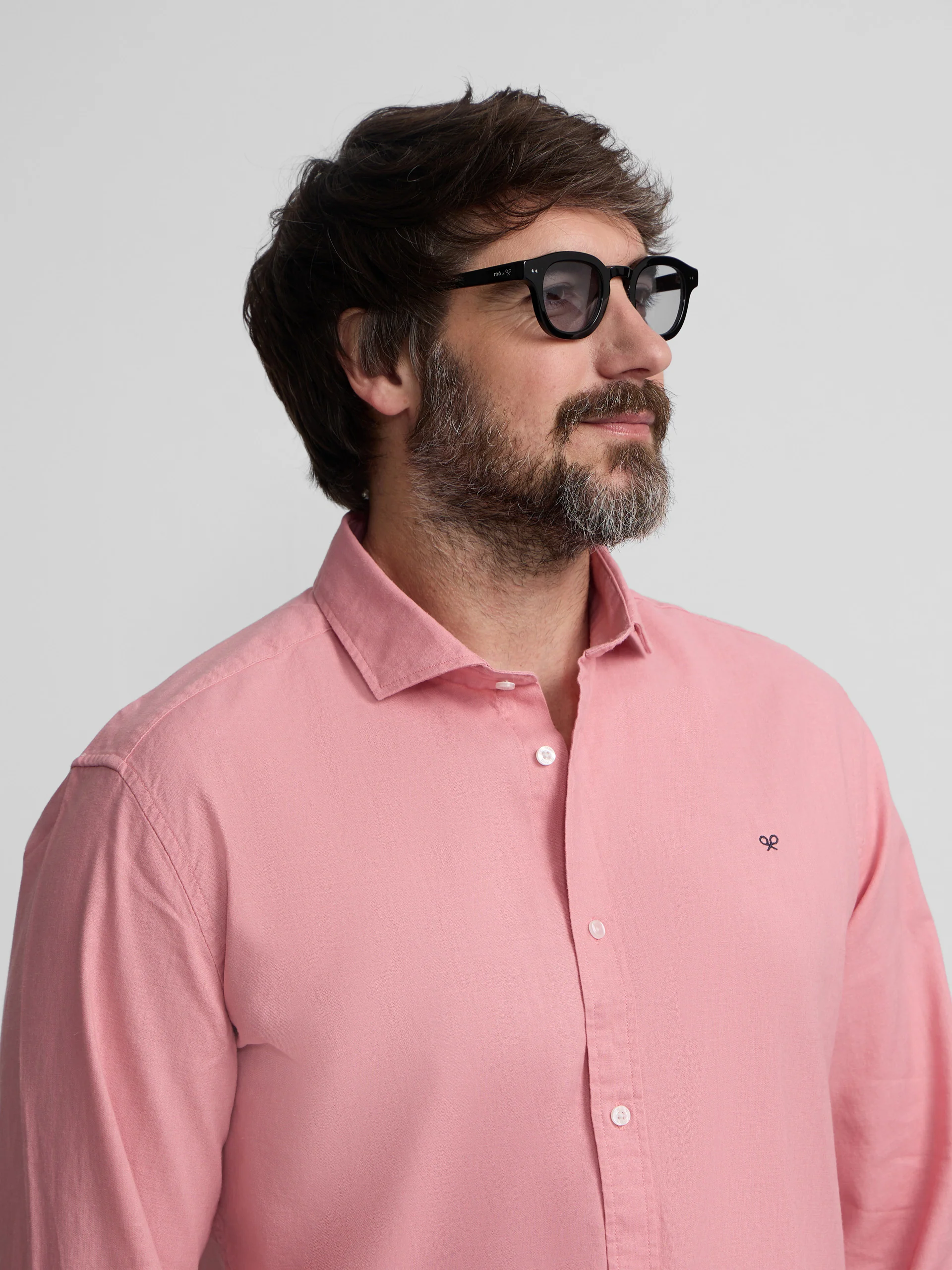 Camisa sport summer lino rosa - Image 10