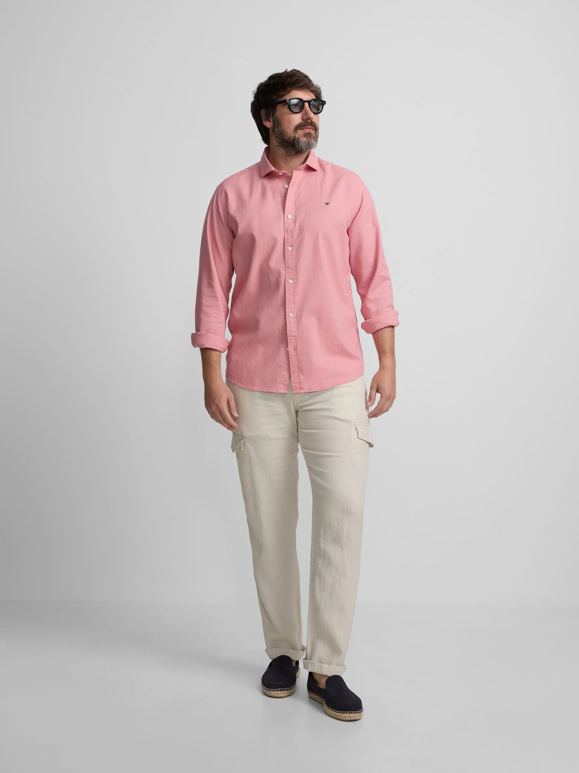Camisa sport summer lino rosa - Image 11