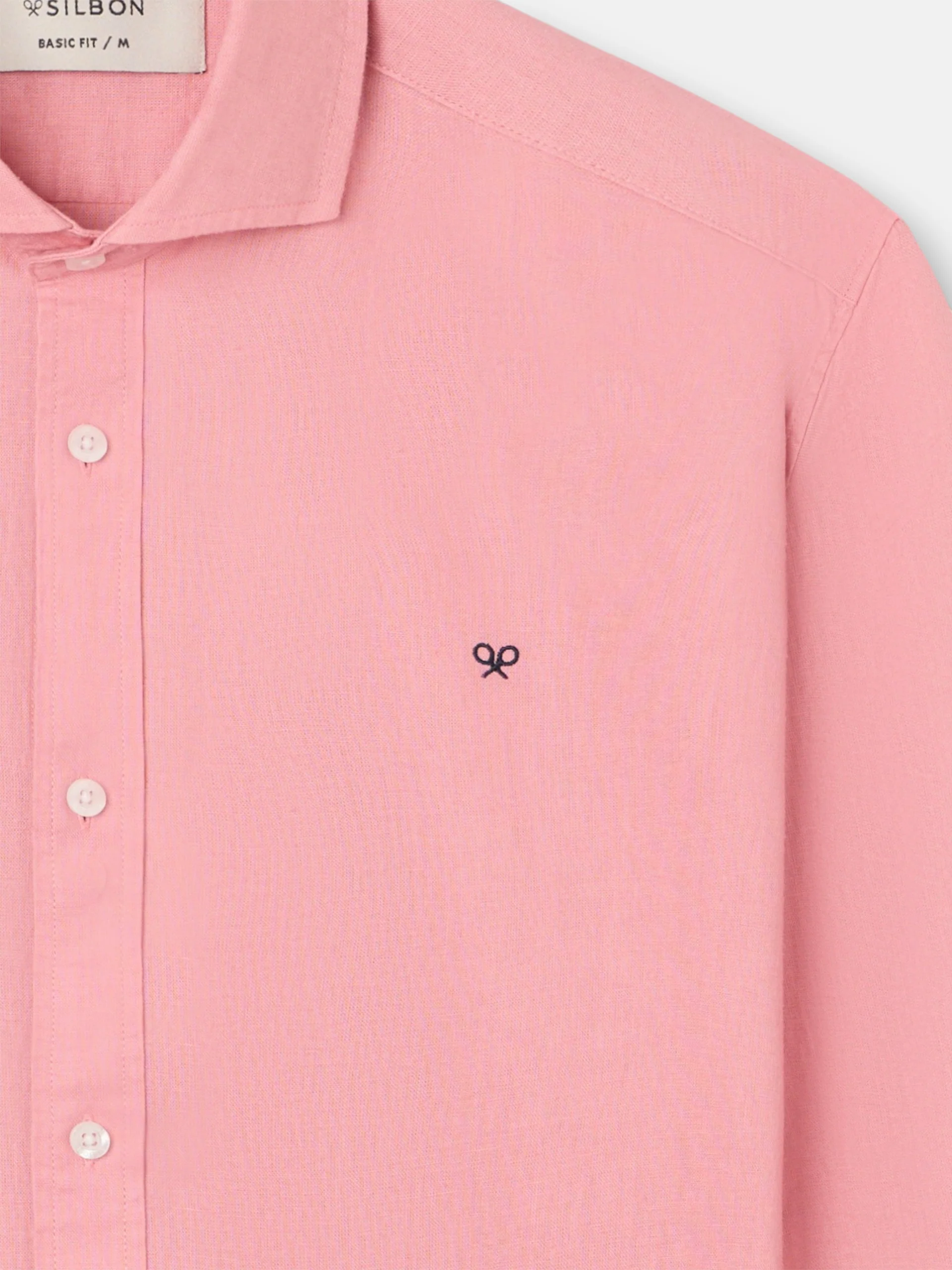 Camisa sport summer lino rosa - Image 2