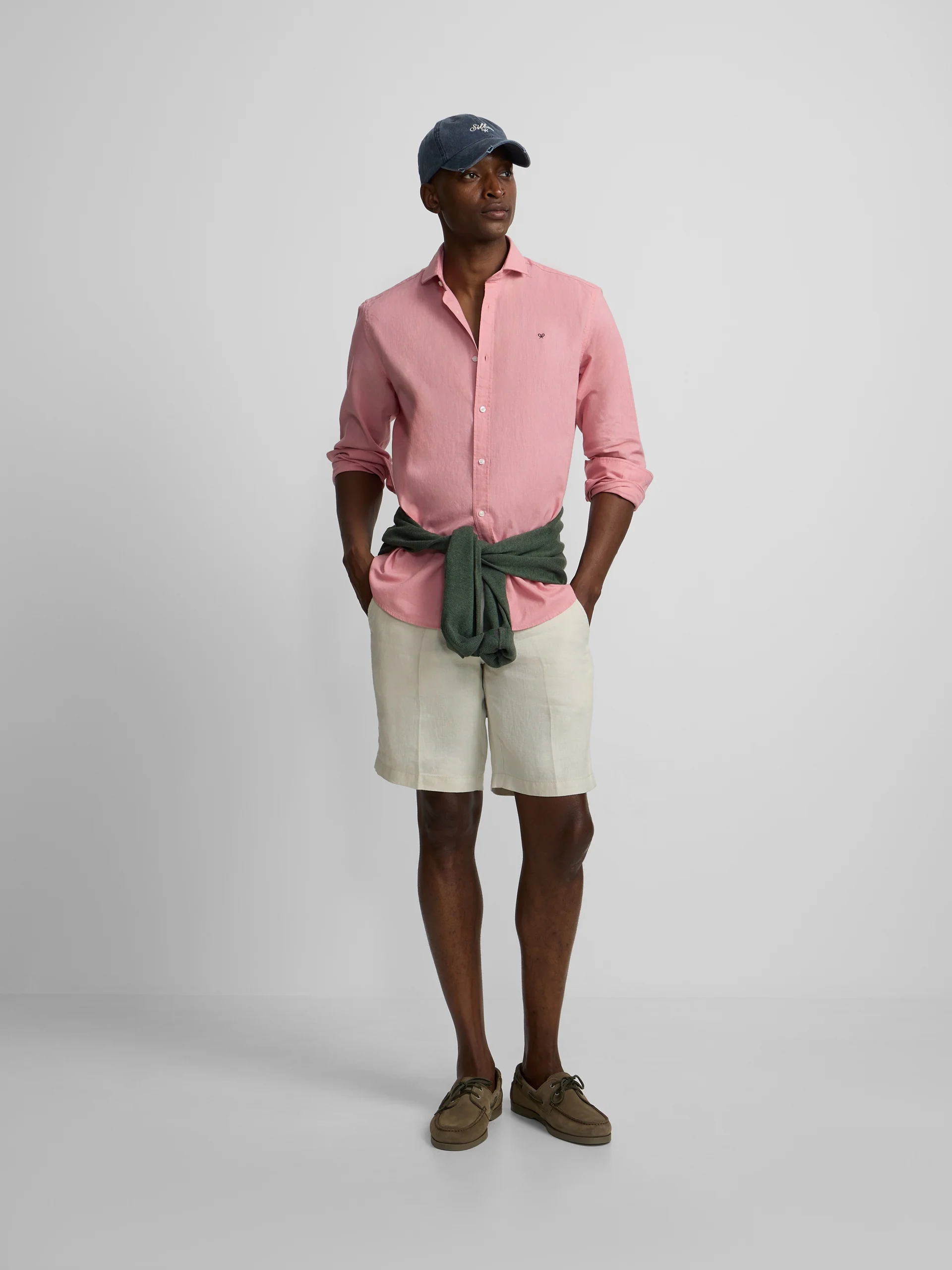 Camisa sport summer lino rosa - Image 3