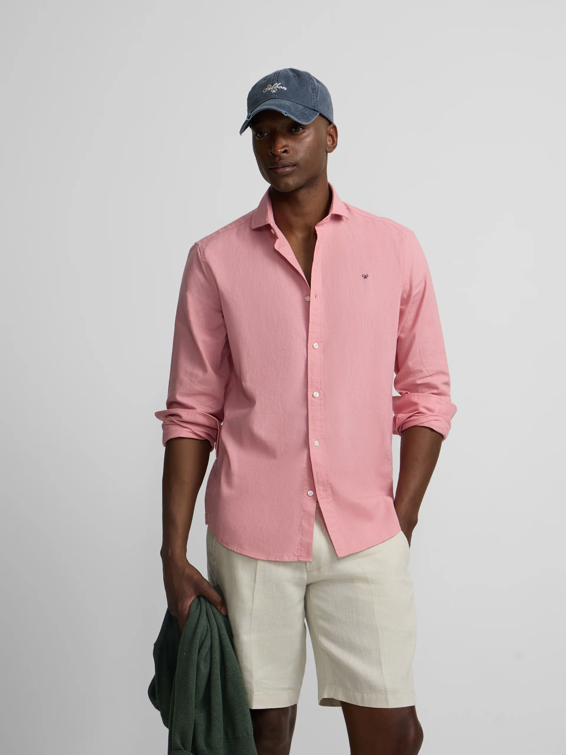 Camisa sport summer lino rosa - Image 4