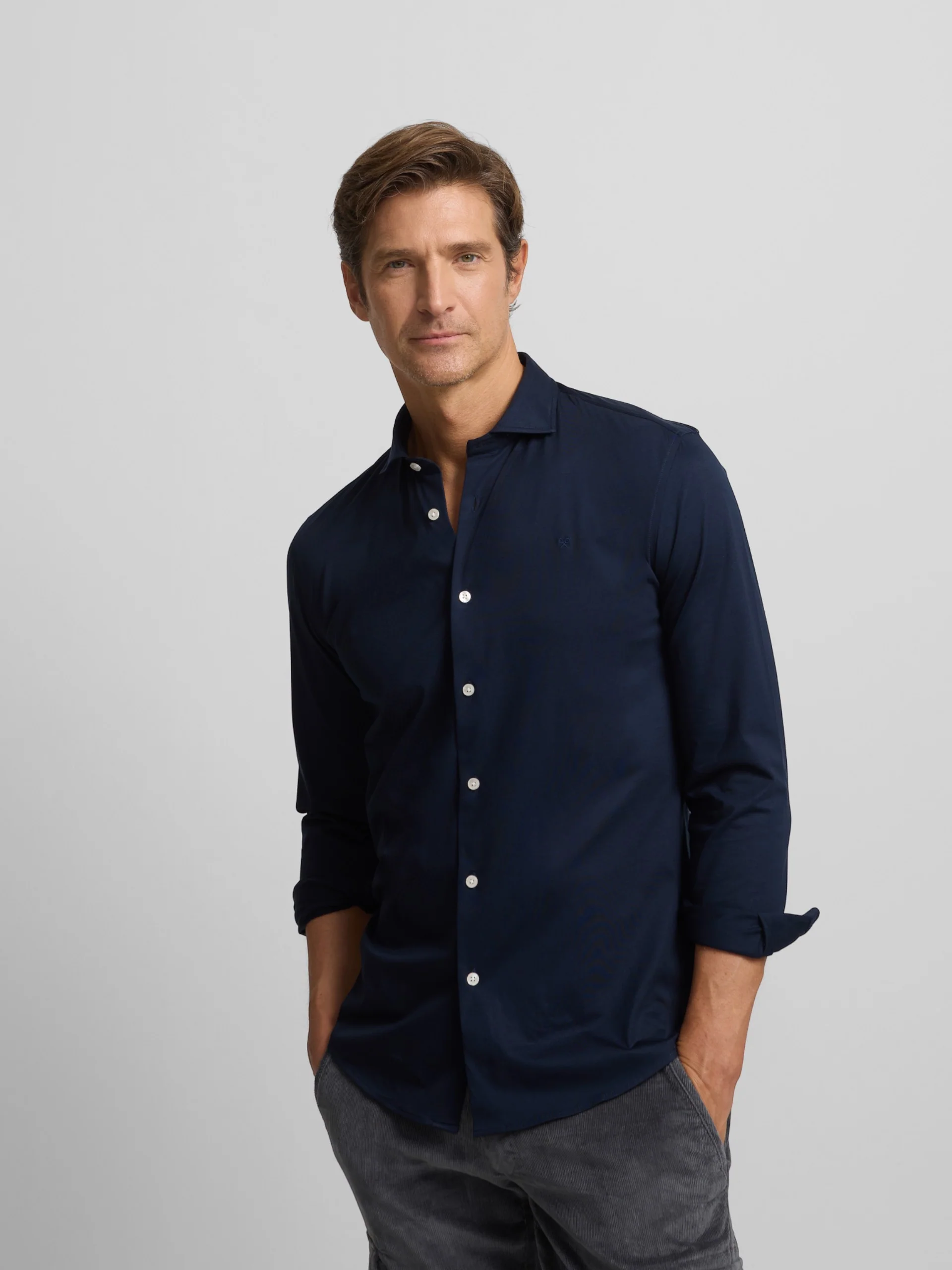 Camisa sport tecnica azul marino - Image 3