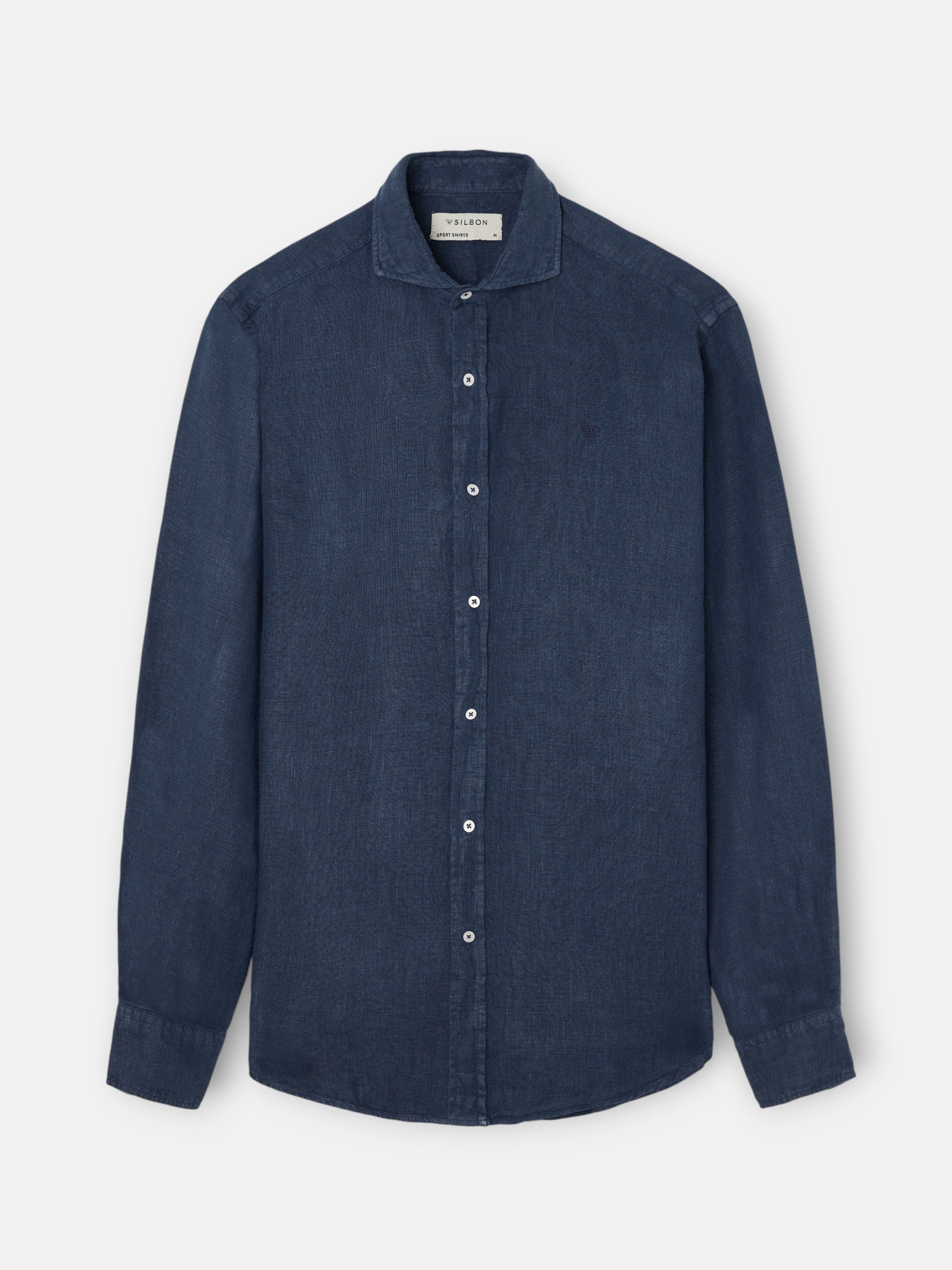 Camisa sport warm linen azul marino - Image 5