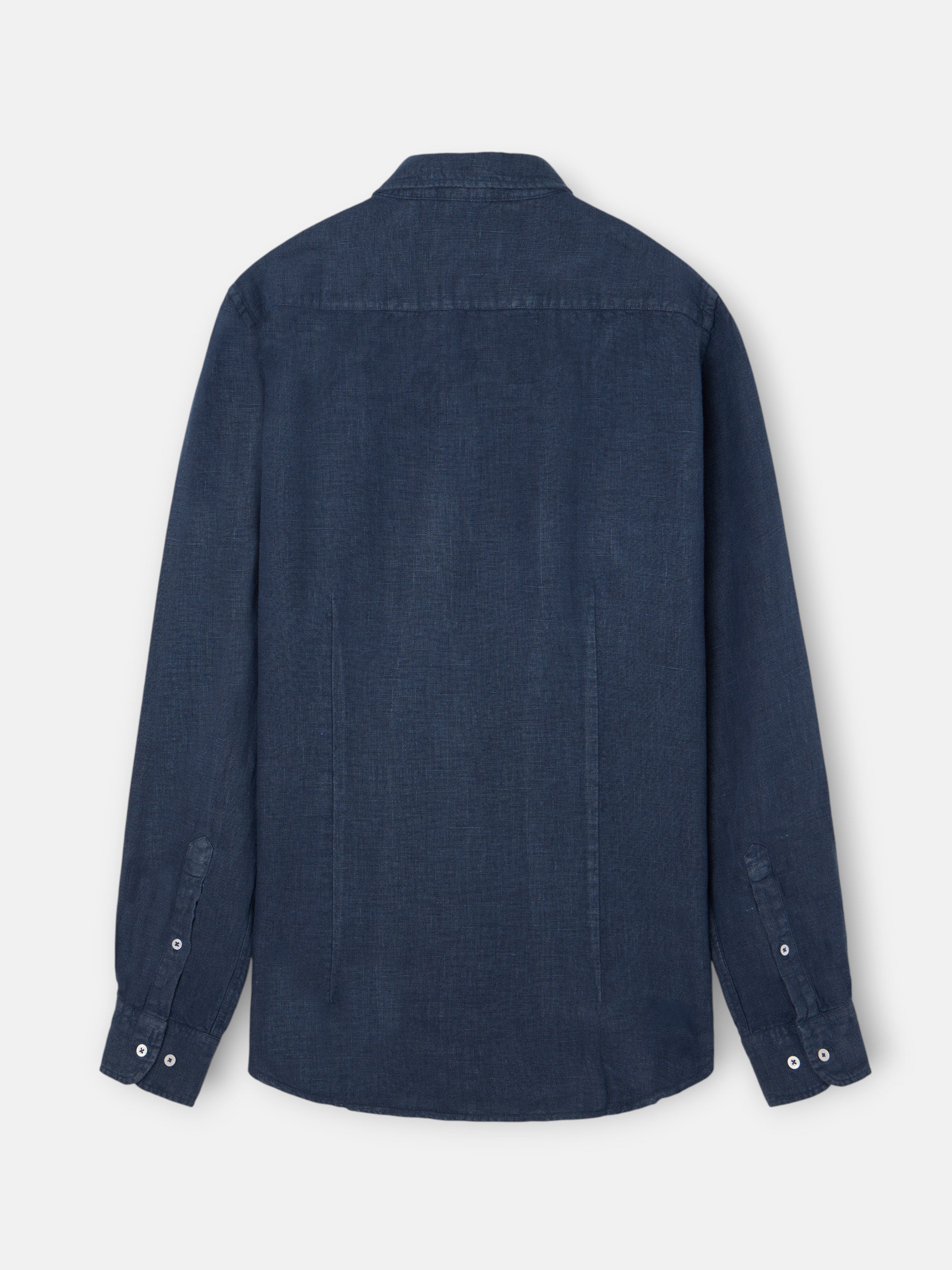 Camisa sport warm linen azul marino - Image 8