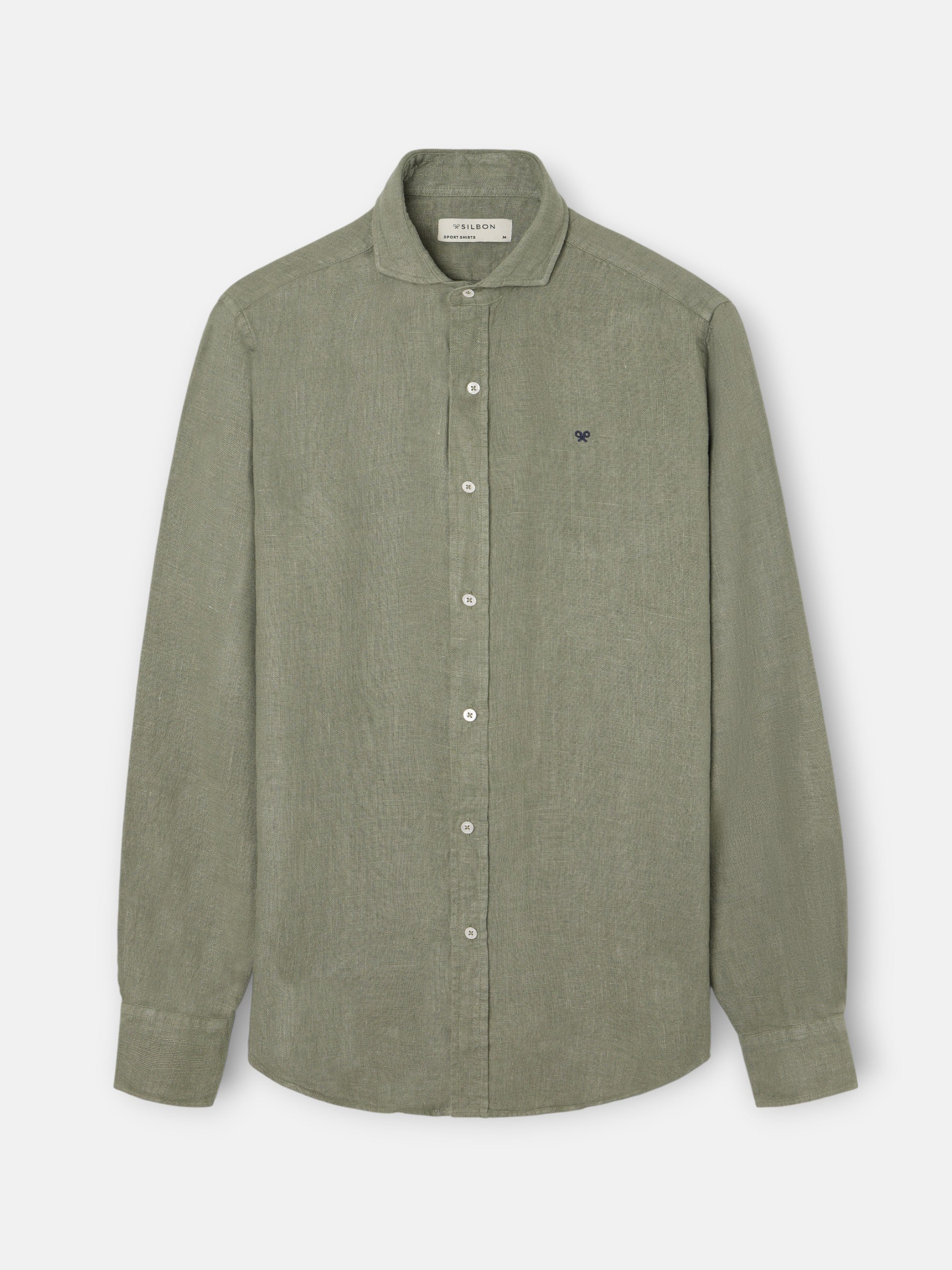 Camisa sport warm linen verde - Image 5