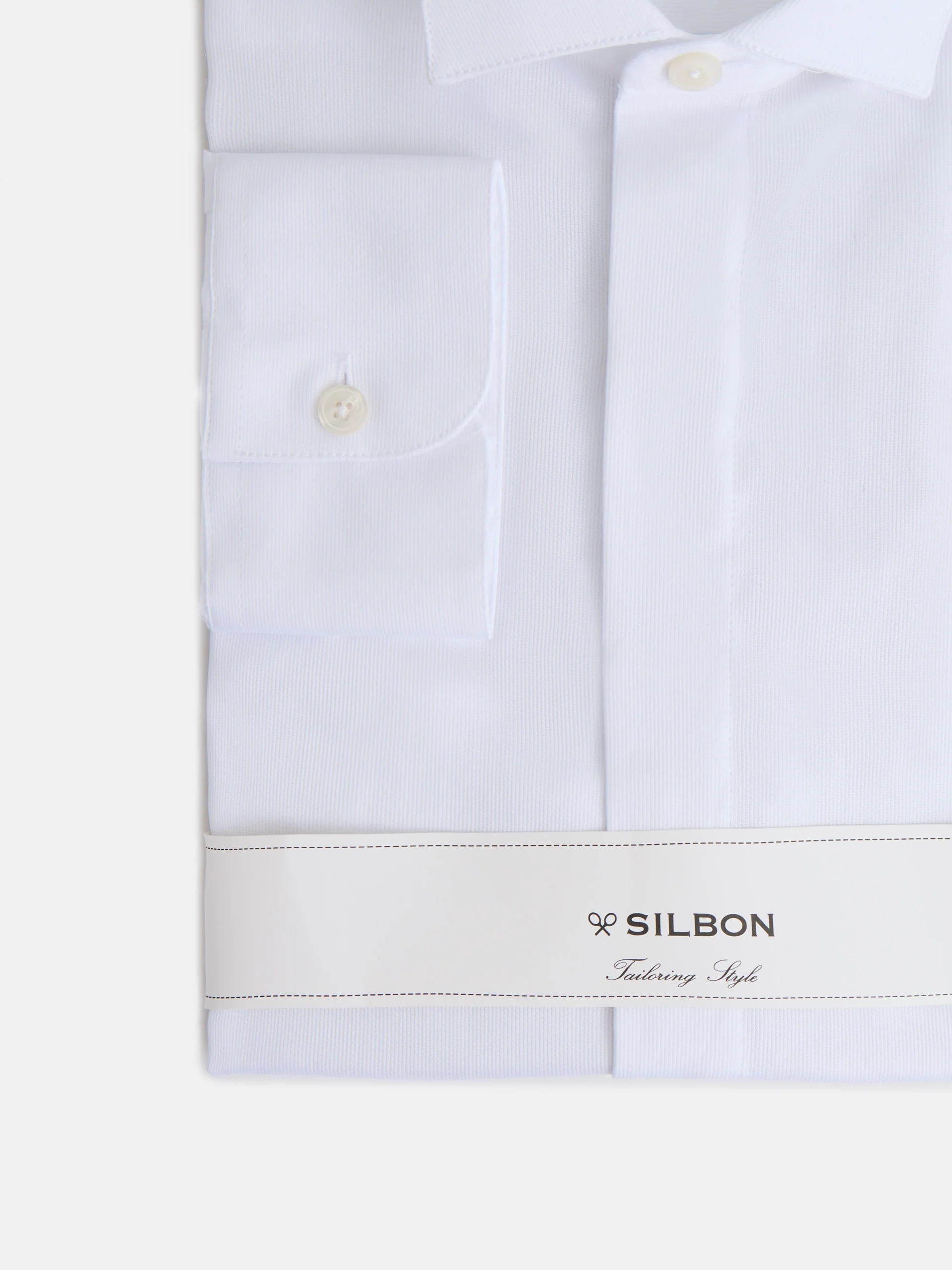 Camisa vestir cuello esmoquin blanca