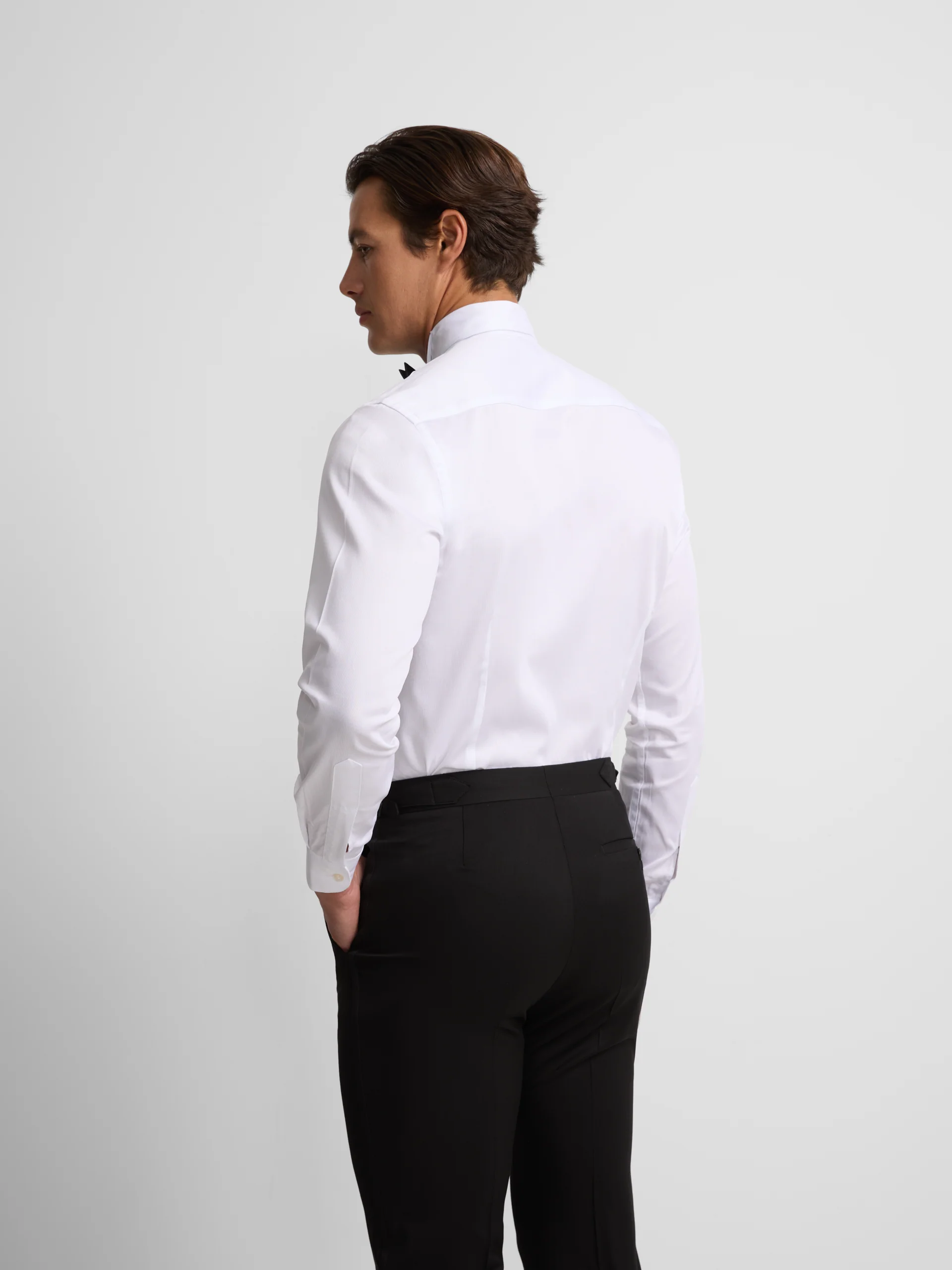 Camisa vestir cuello esmoquin blanca - Image 4