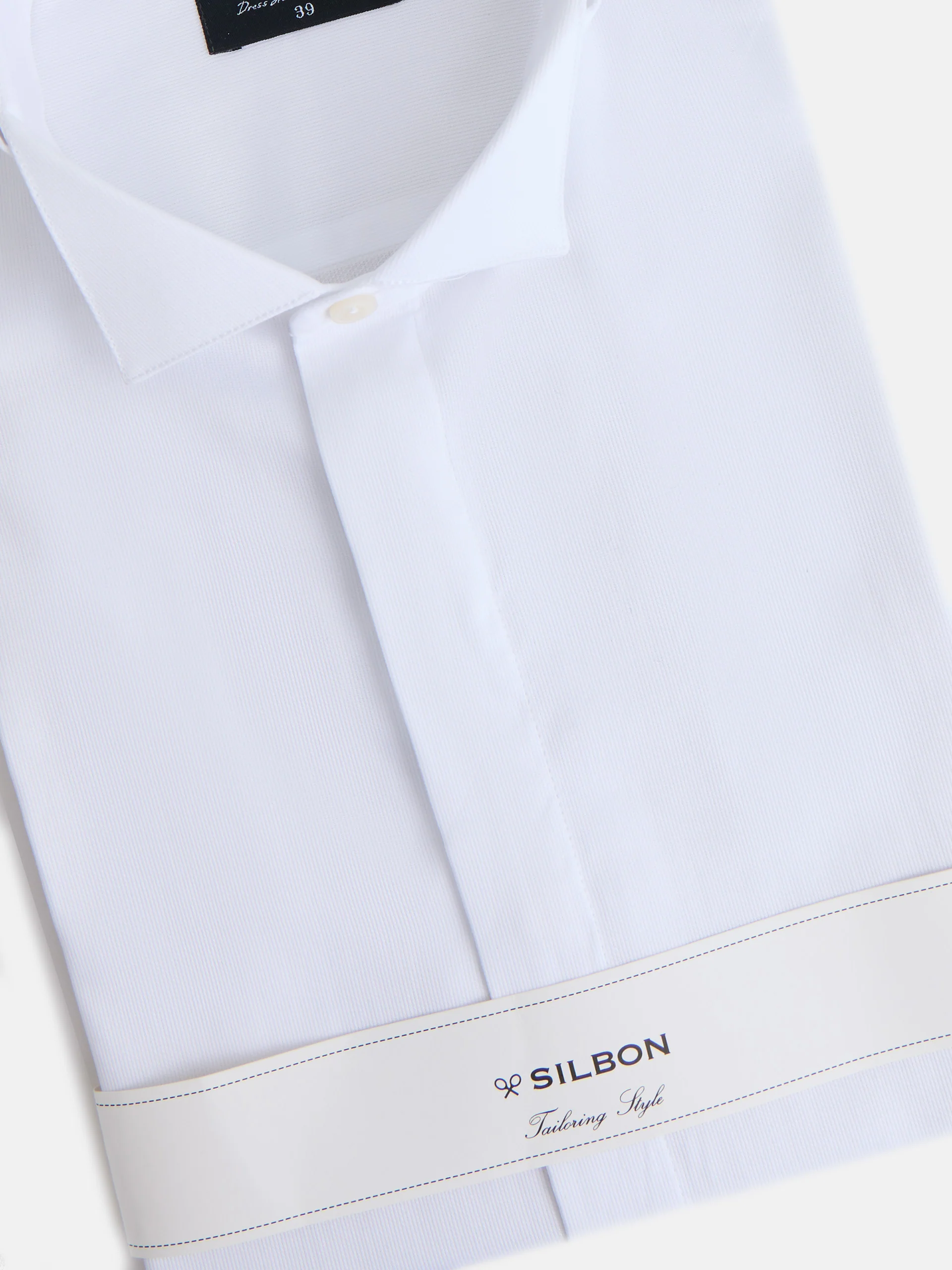 Camisa vestir cuello esmoquin blanca - Image 6
