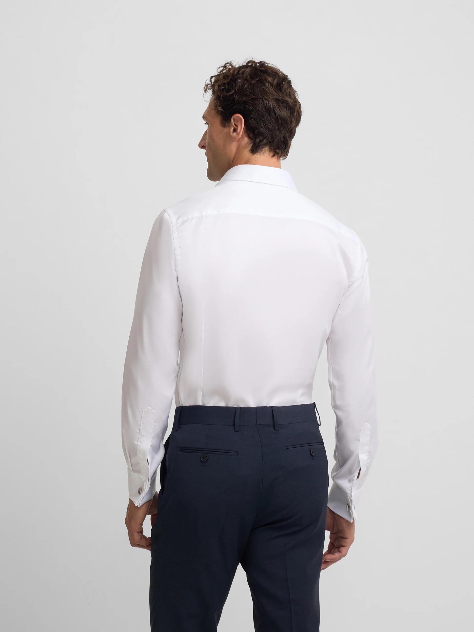 Camisa vestir easy iron puño doble blanca - Image 5