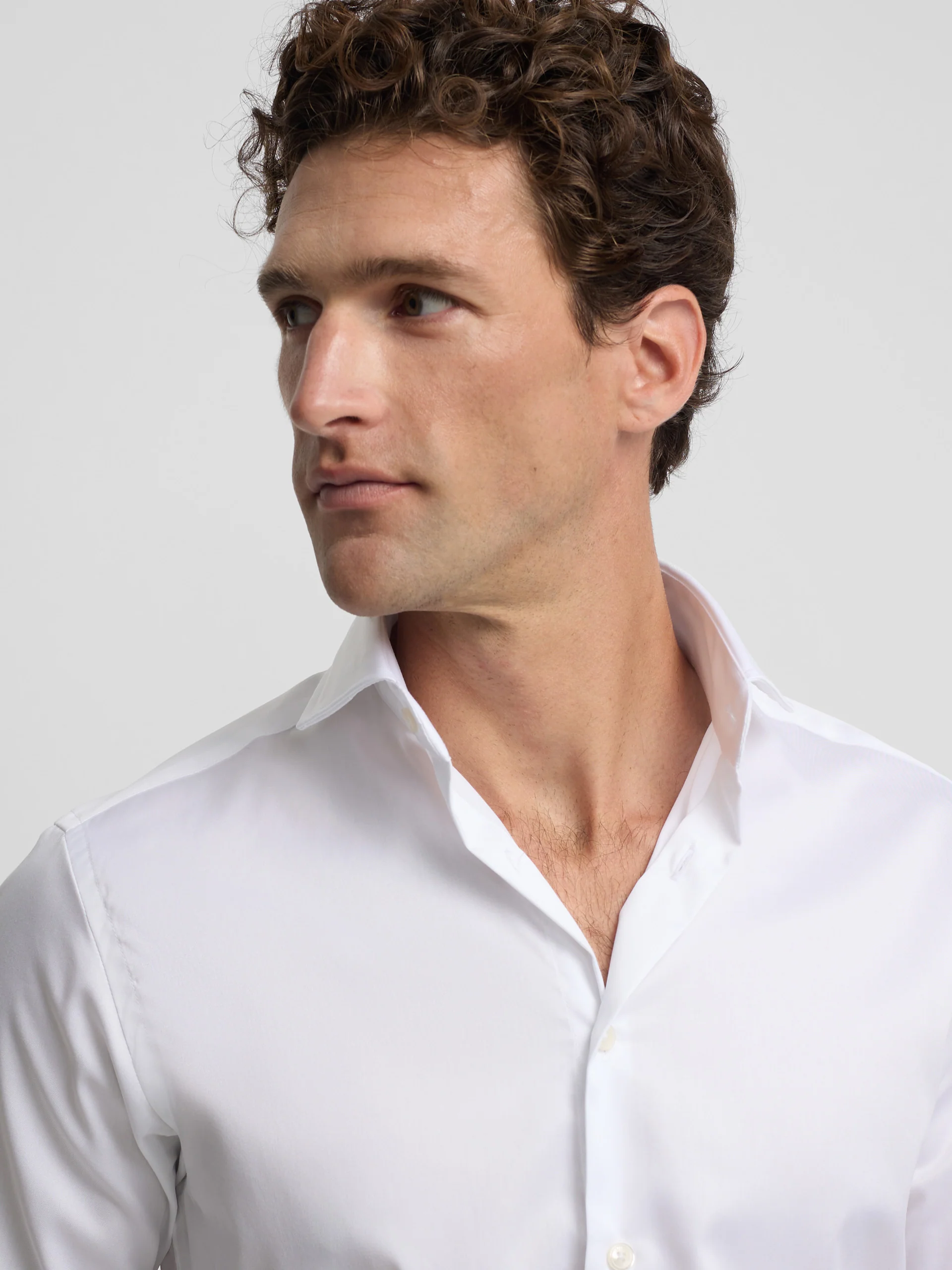 Camisa vestir easy iron puño simple blanca - Image 3