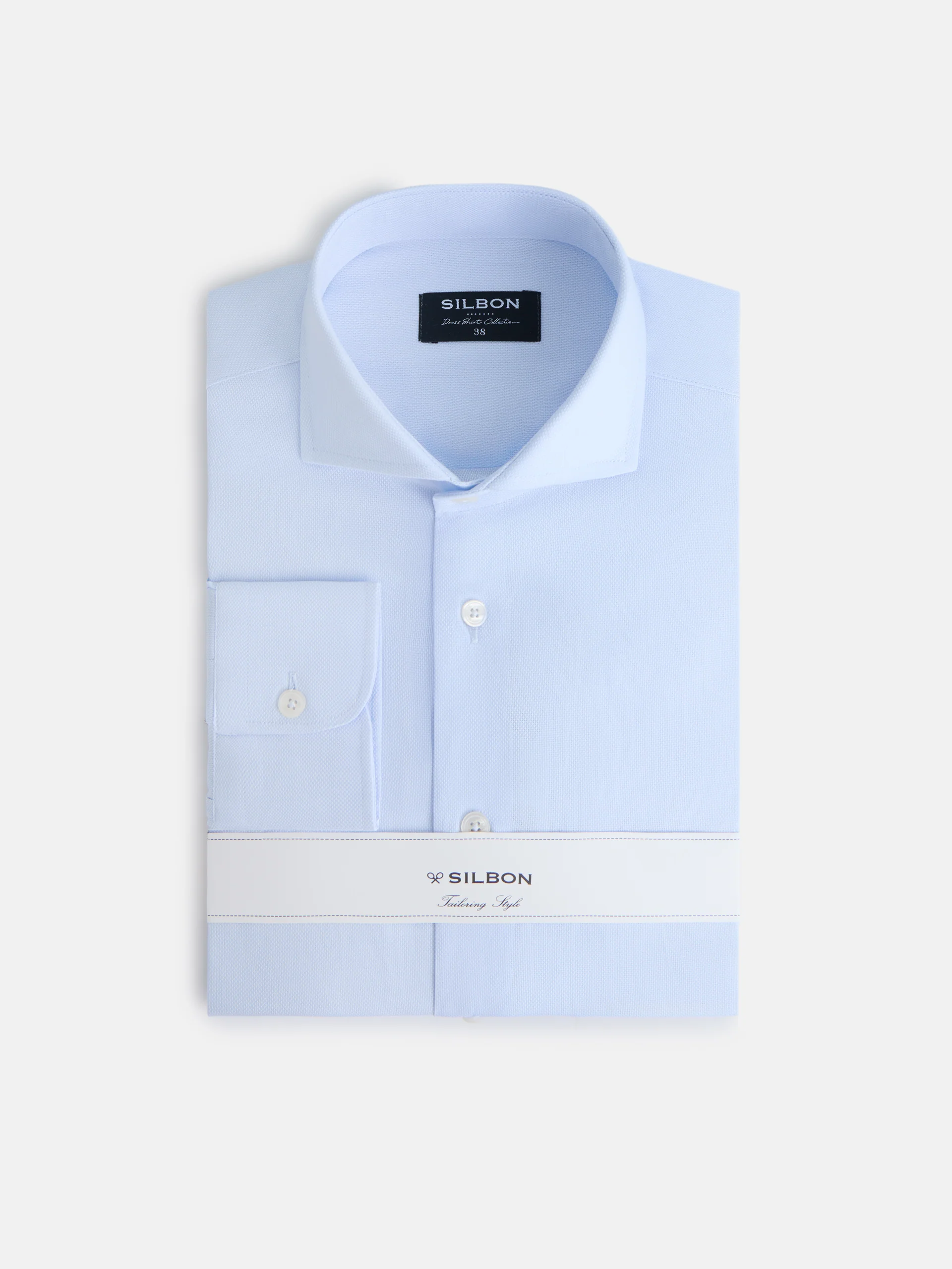Camisa vestir estructura celeste clara - Image 2