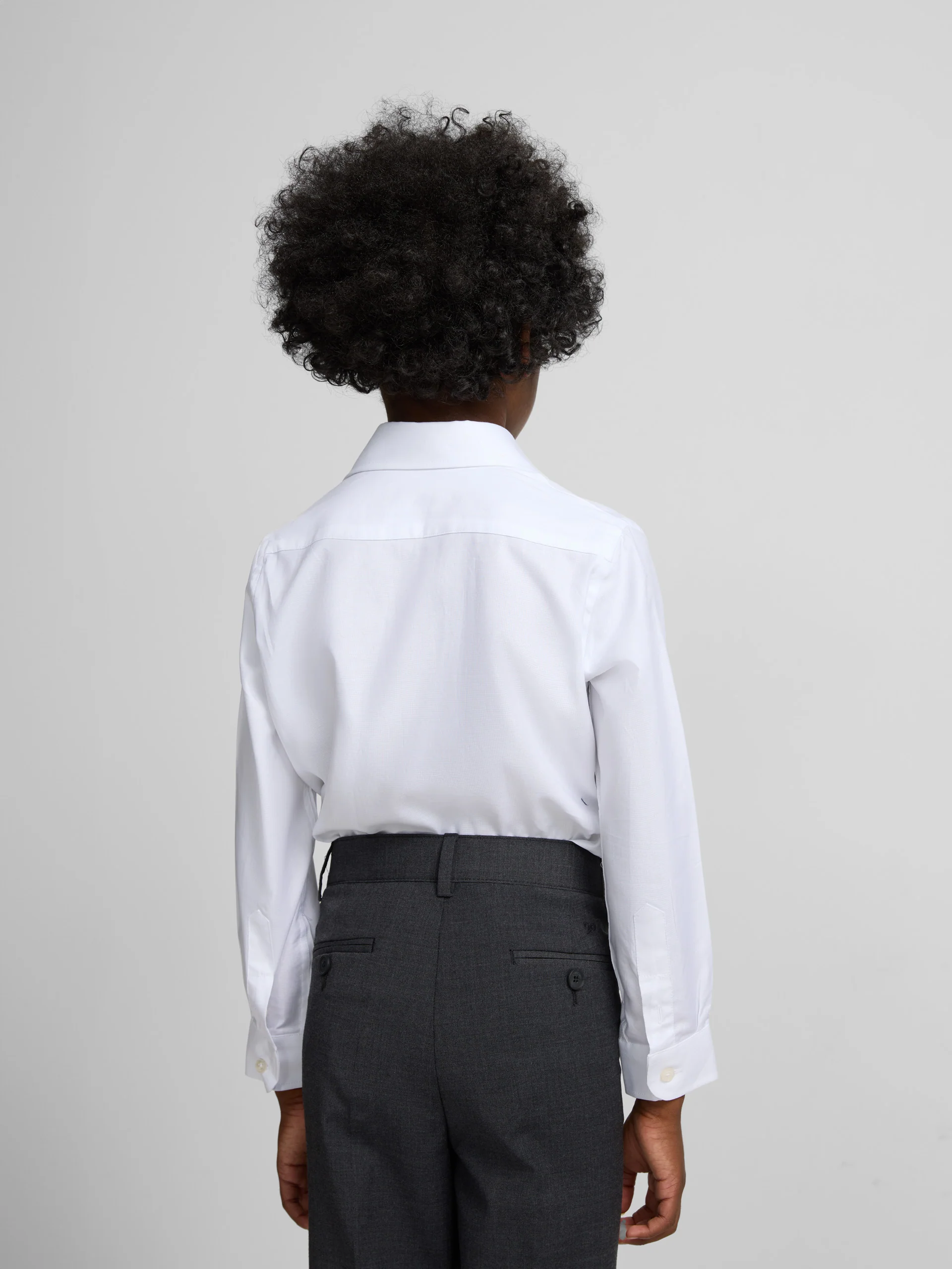 Camisa vestir kids puño simple blanca - Image 4