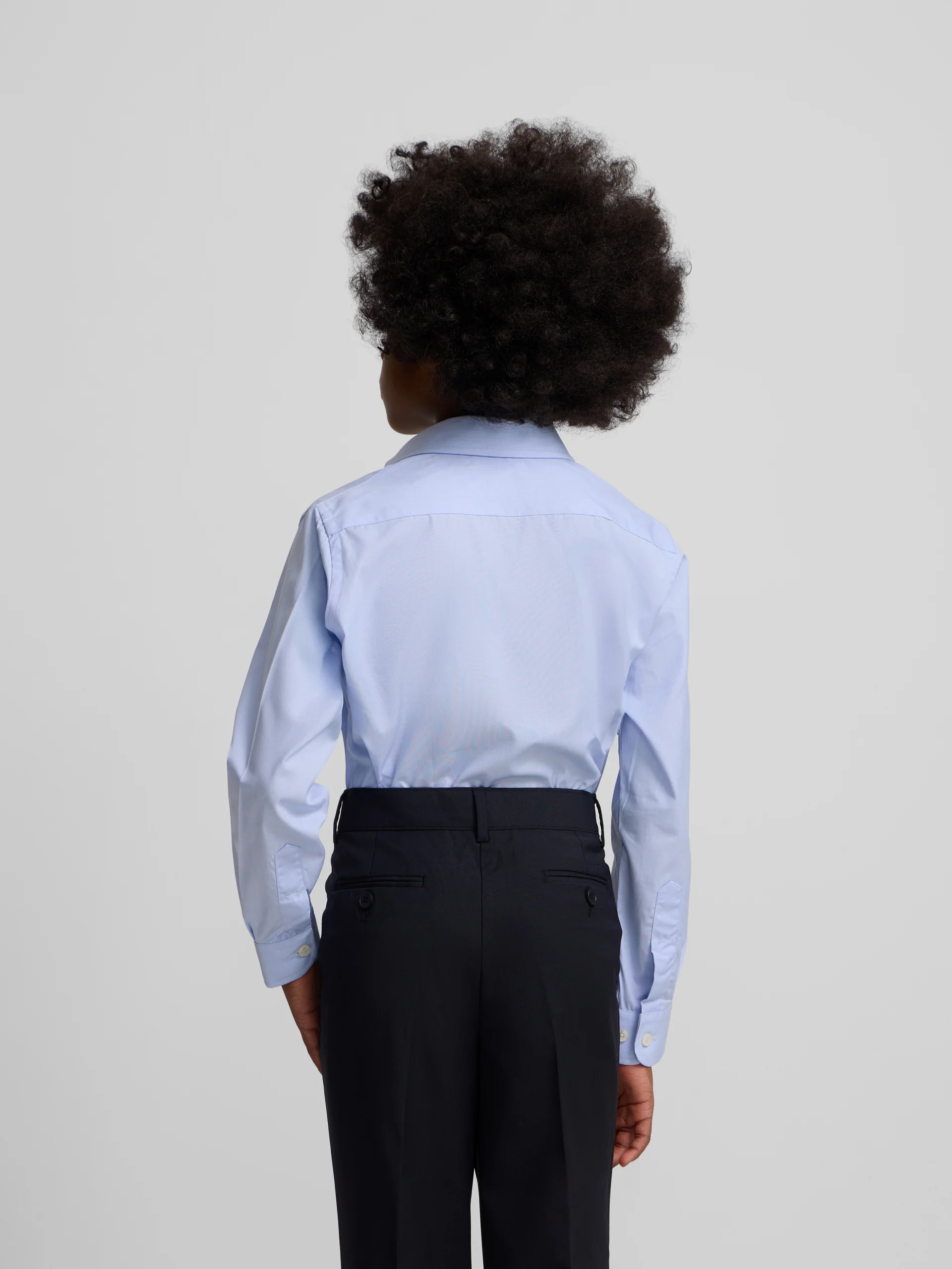 Camisa vestir kids puño simple celeste - Image 4