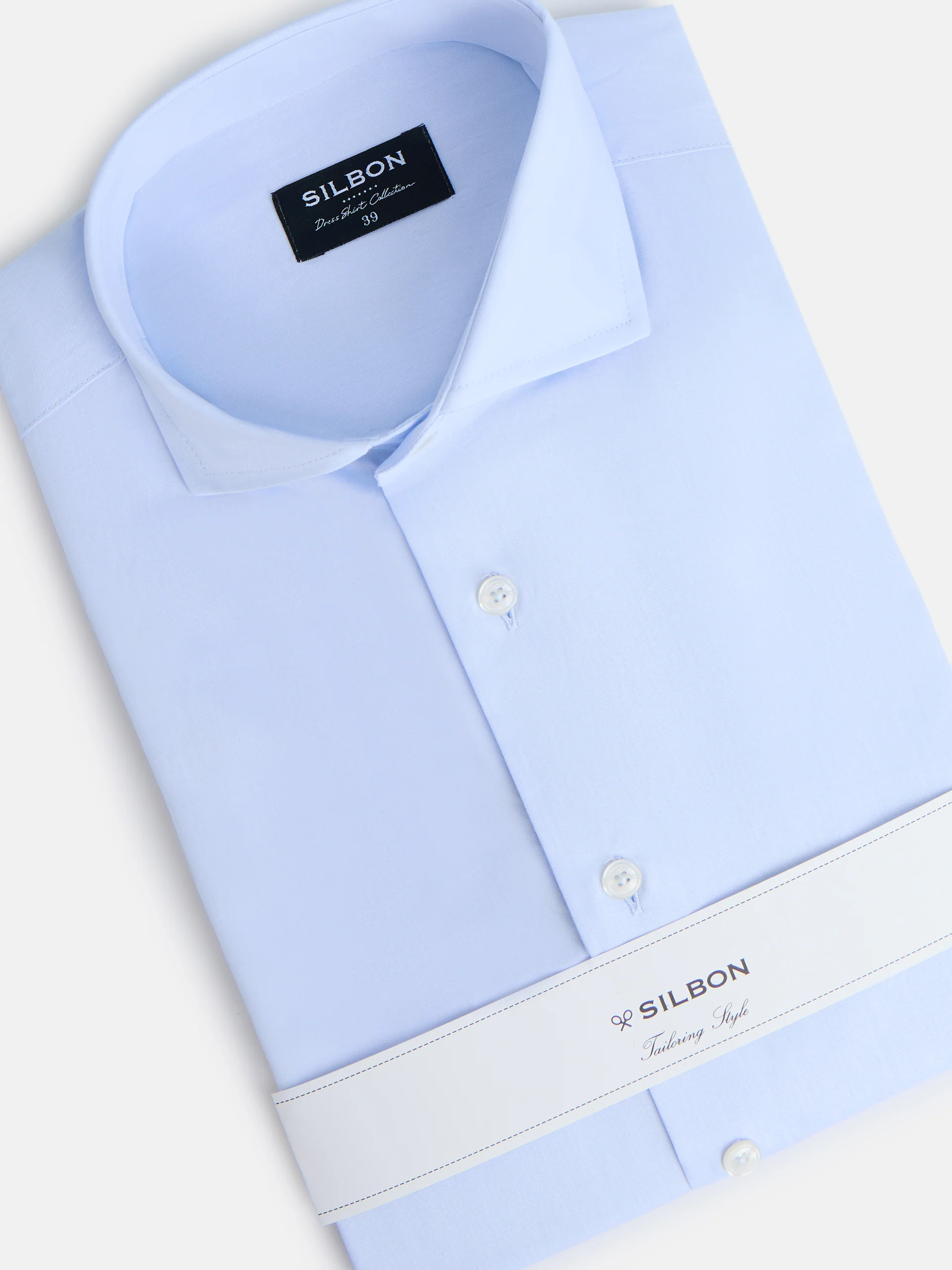 Camisa vestir puño simple celeste clara - Image 6