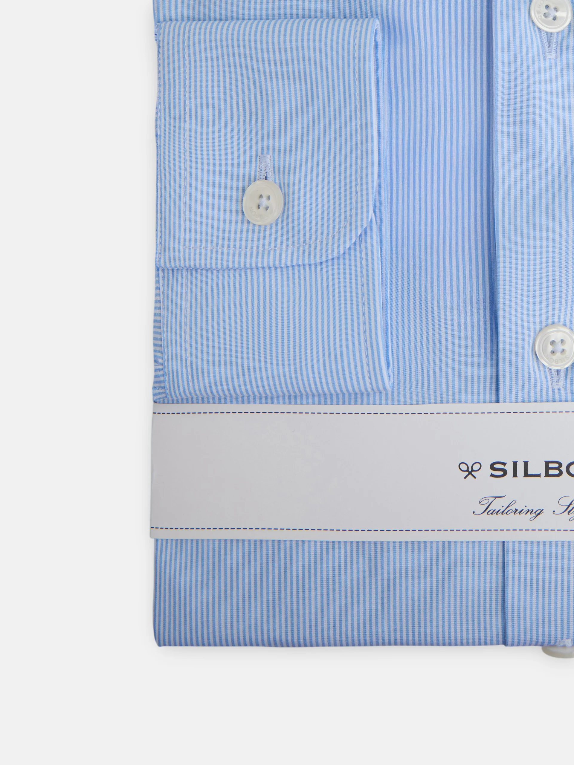 Camisa vestir raya fina azul celeste