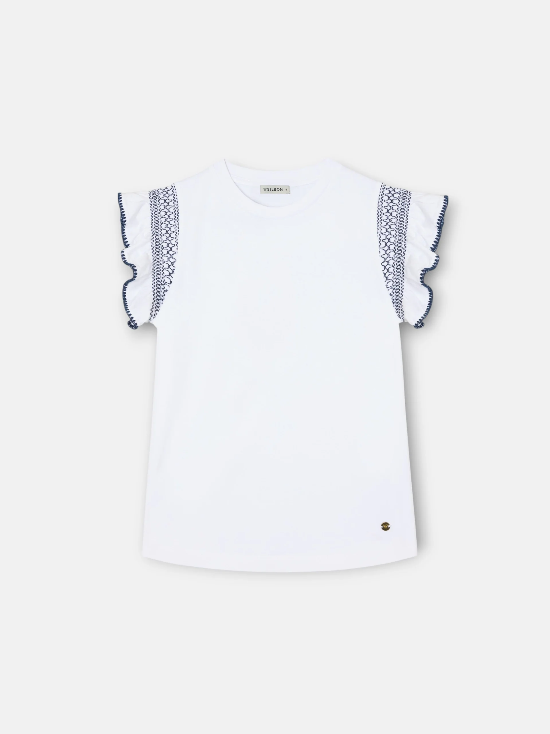Camiseta girl bordado mangas blanca - Image 7