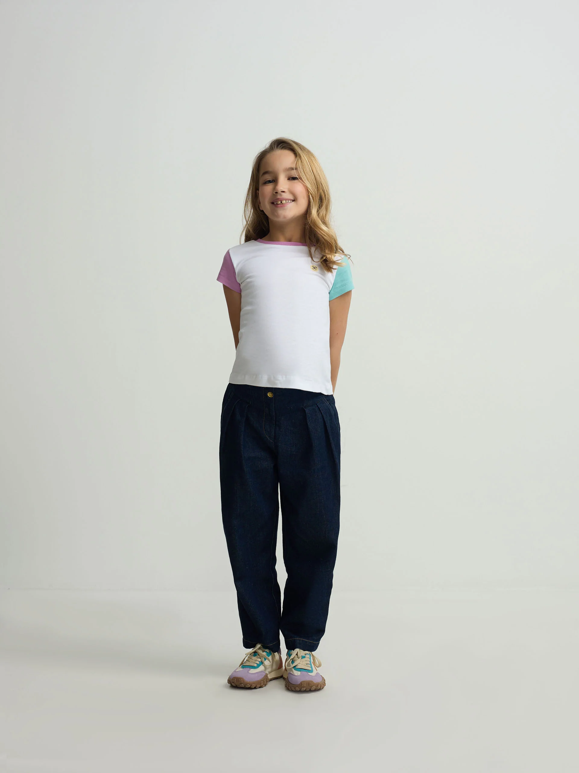 Camiseta girl mangas bicolor blanca - Image 5