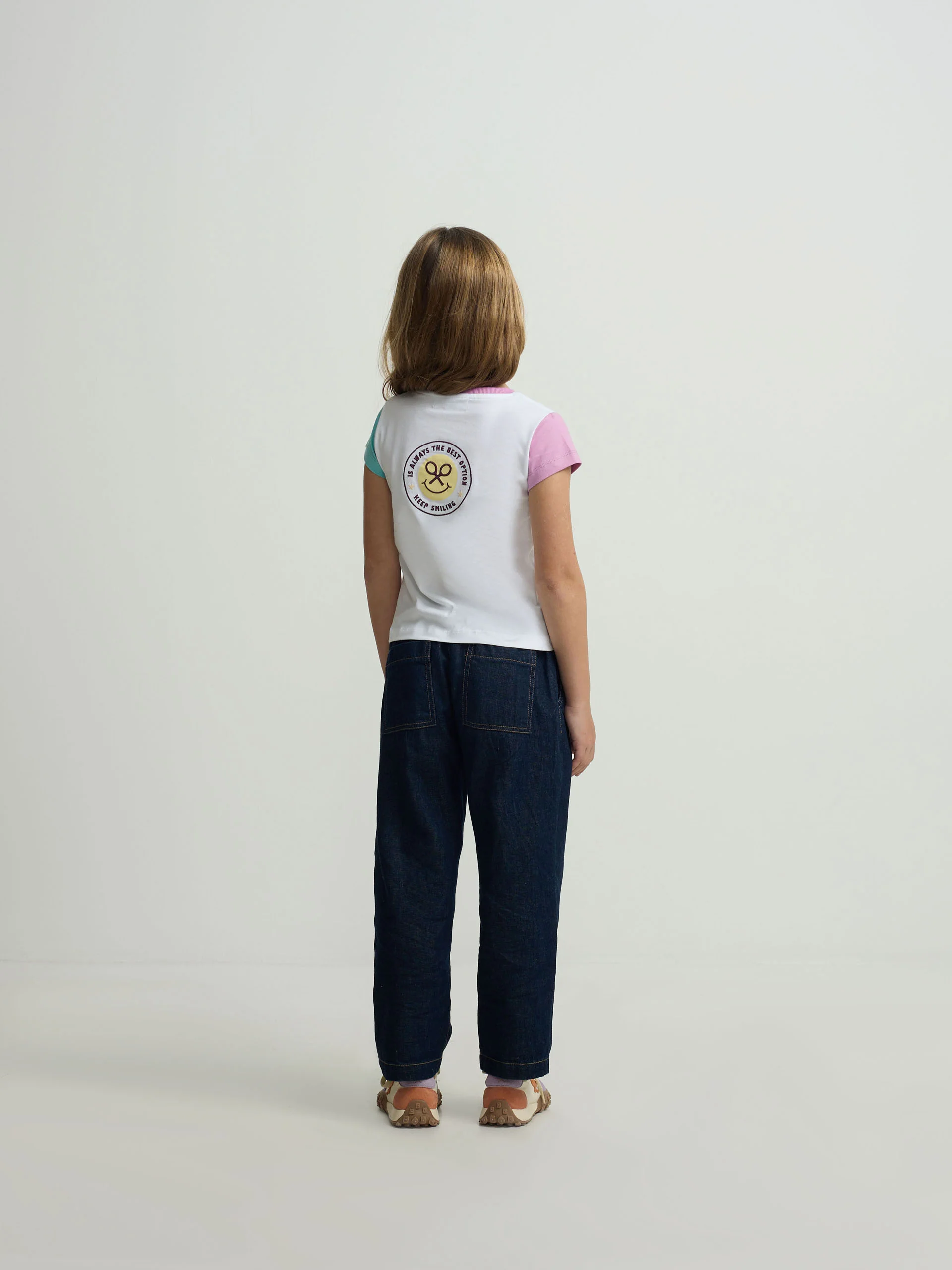 Camiseta girl mangas bicolor blanca - Image 6