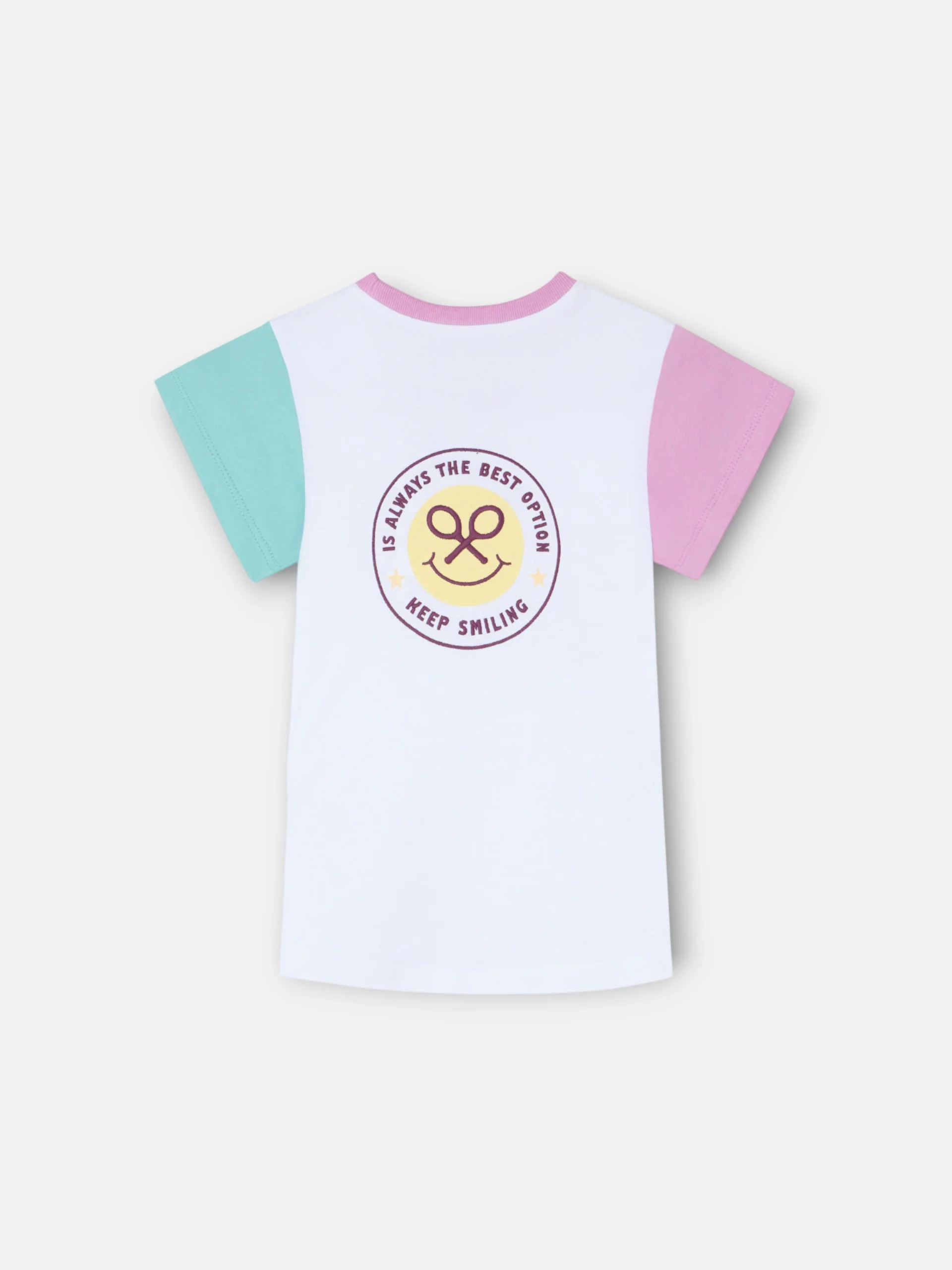 Camiseta girl mangas bicolor blanca - Image 9